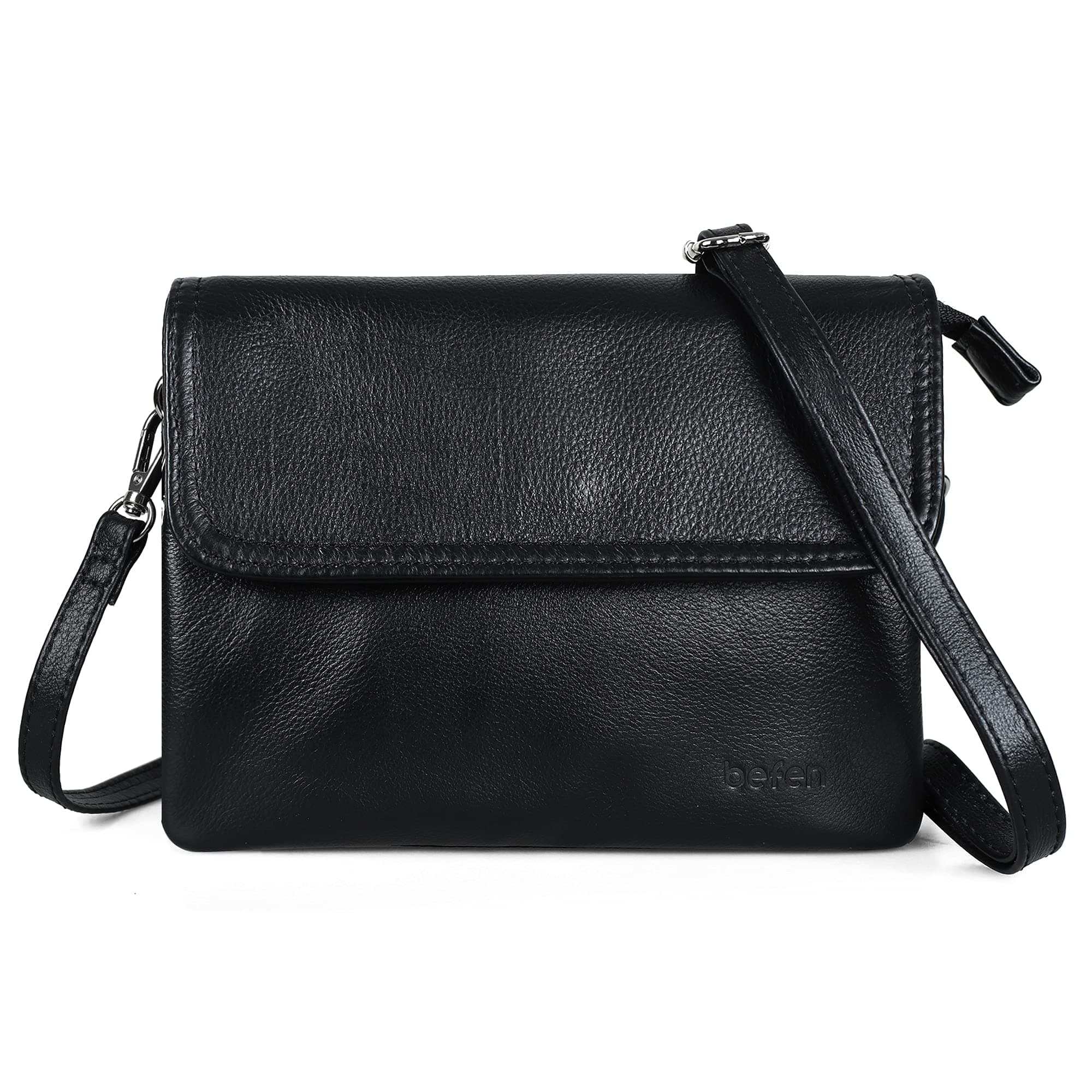 Genuine Leather Small Crossbody Bags for Women Cell Phone Bag Cross Body Purses,Silver Zipper