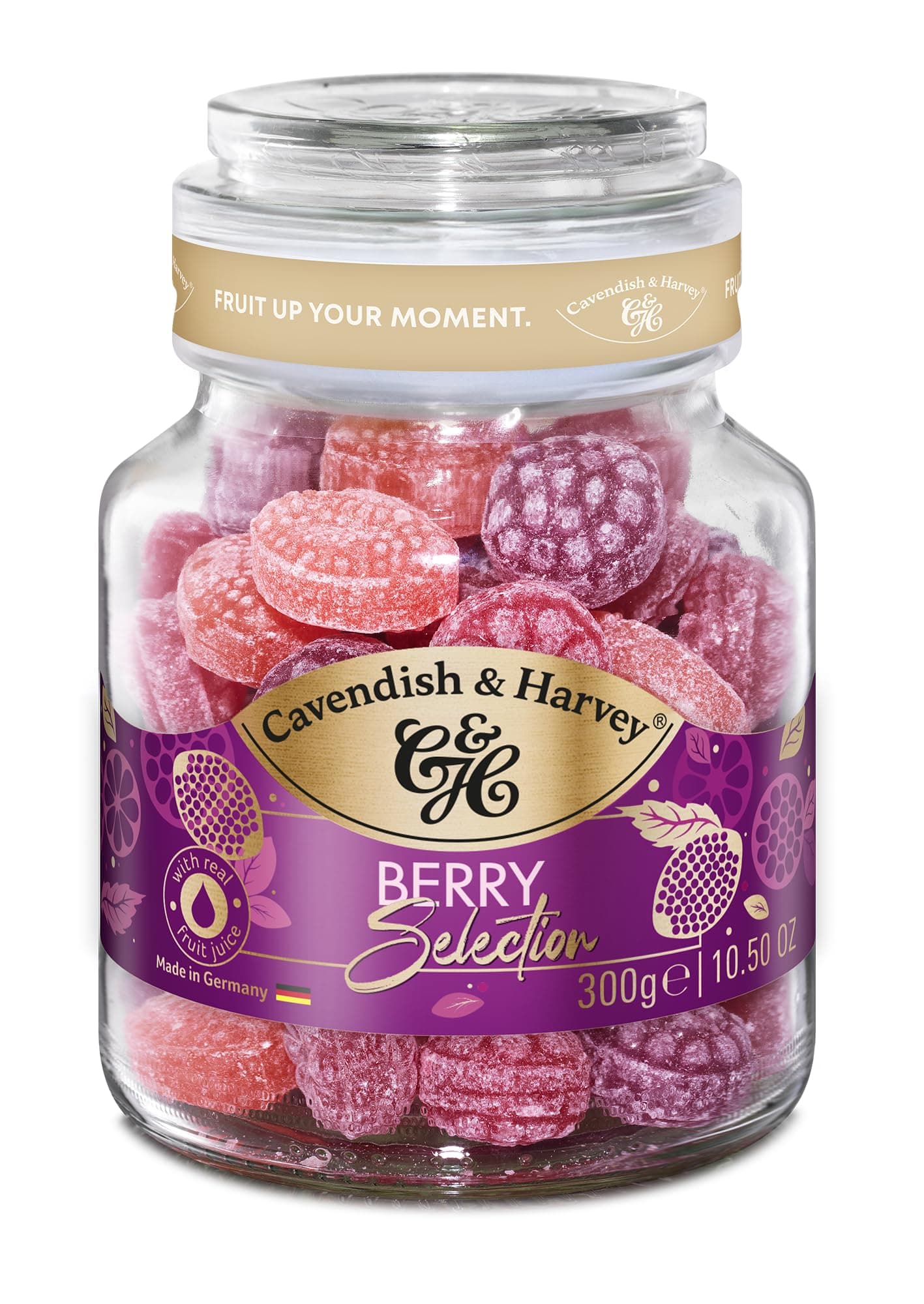 Cavendish & Harvey Mixed Berry Candy Jar 10.6 oz (300g)
