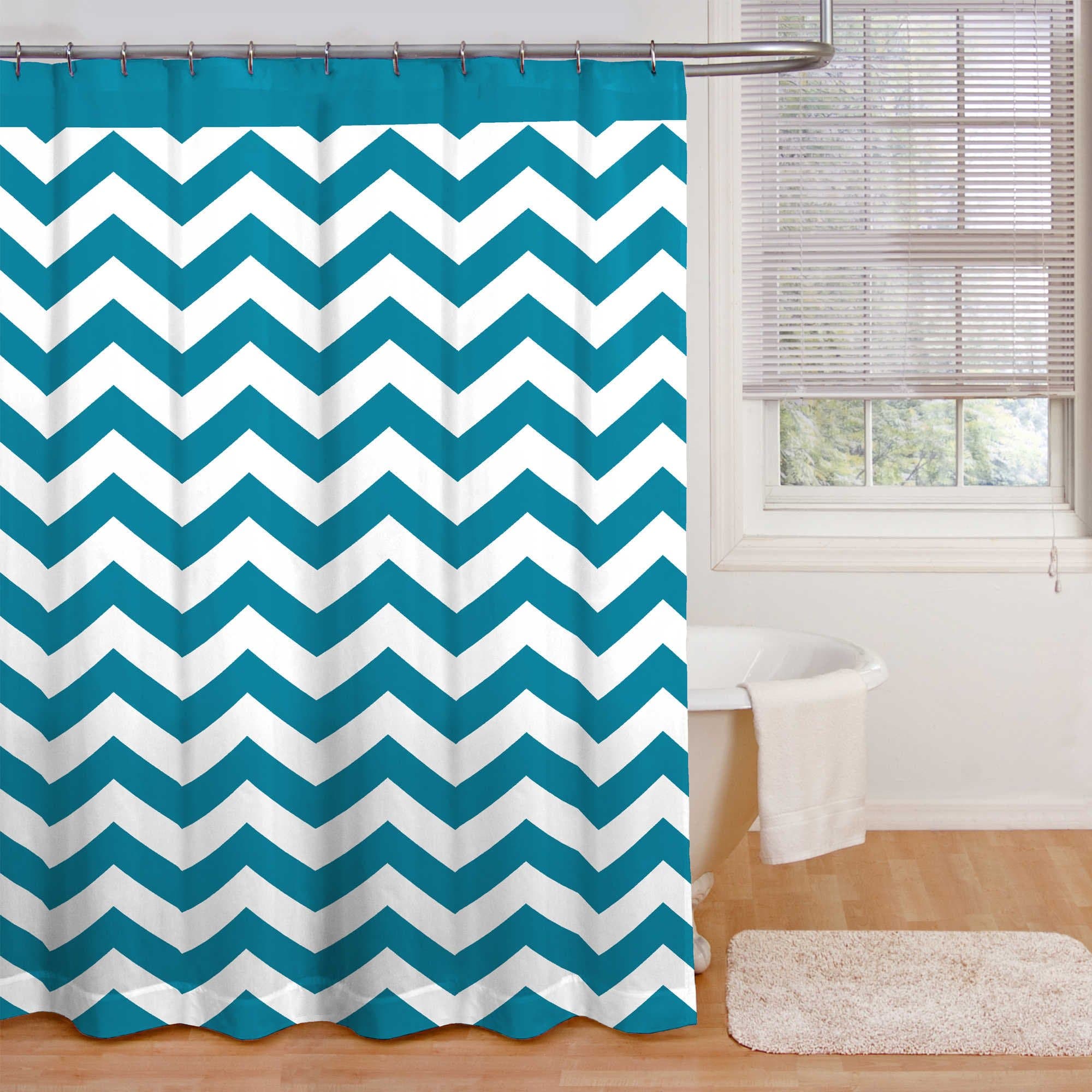 Studio 3B Ryder Shower Curtain in Peacock Blue/White - 72" by 72"