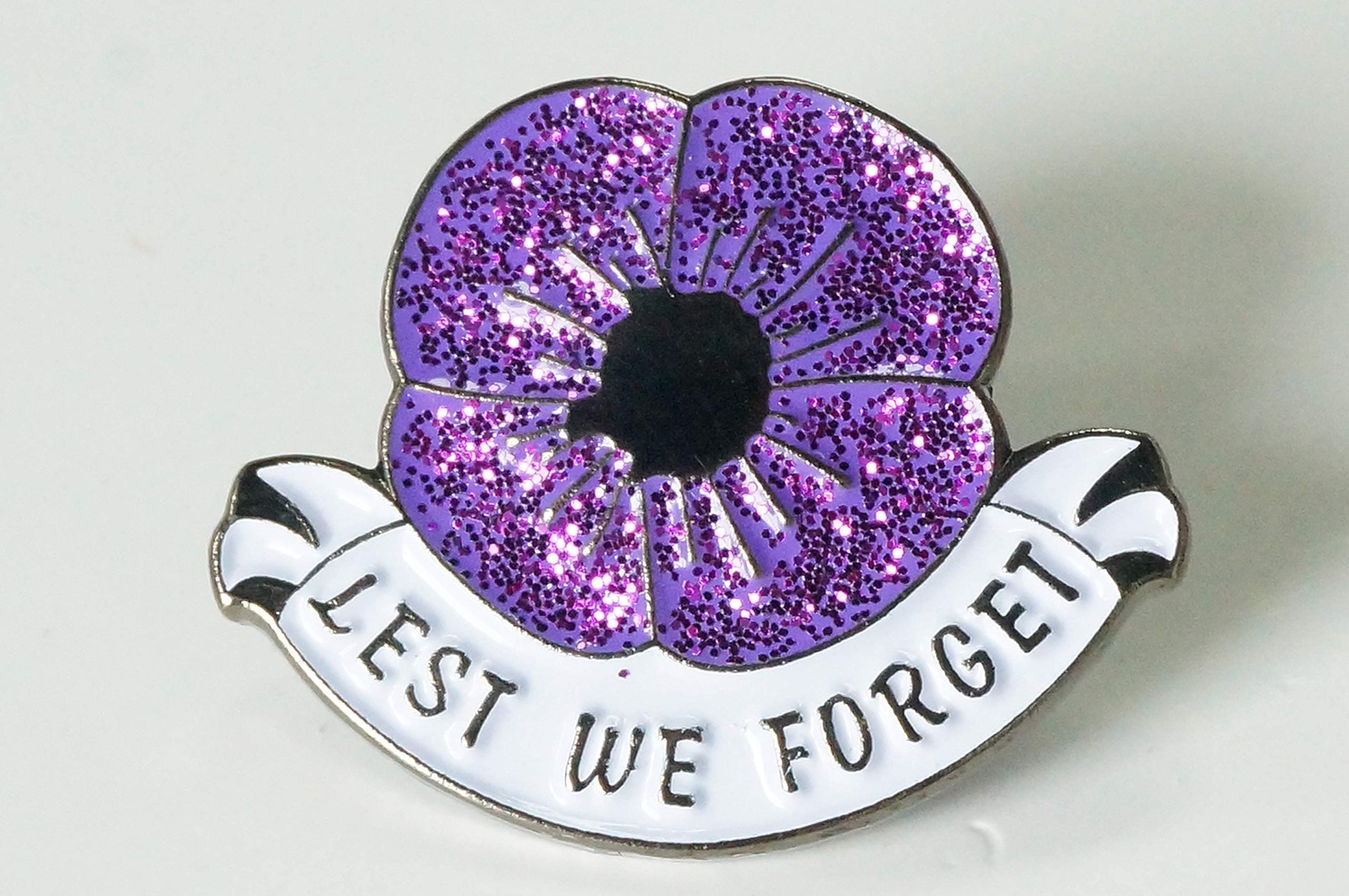 DingCollection2019 Remembrance Purple Poppy Enamel Pin Badge Brooch Animals