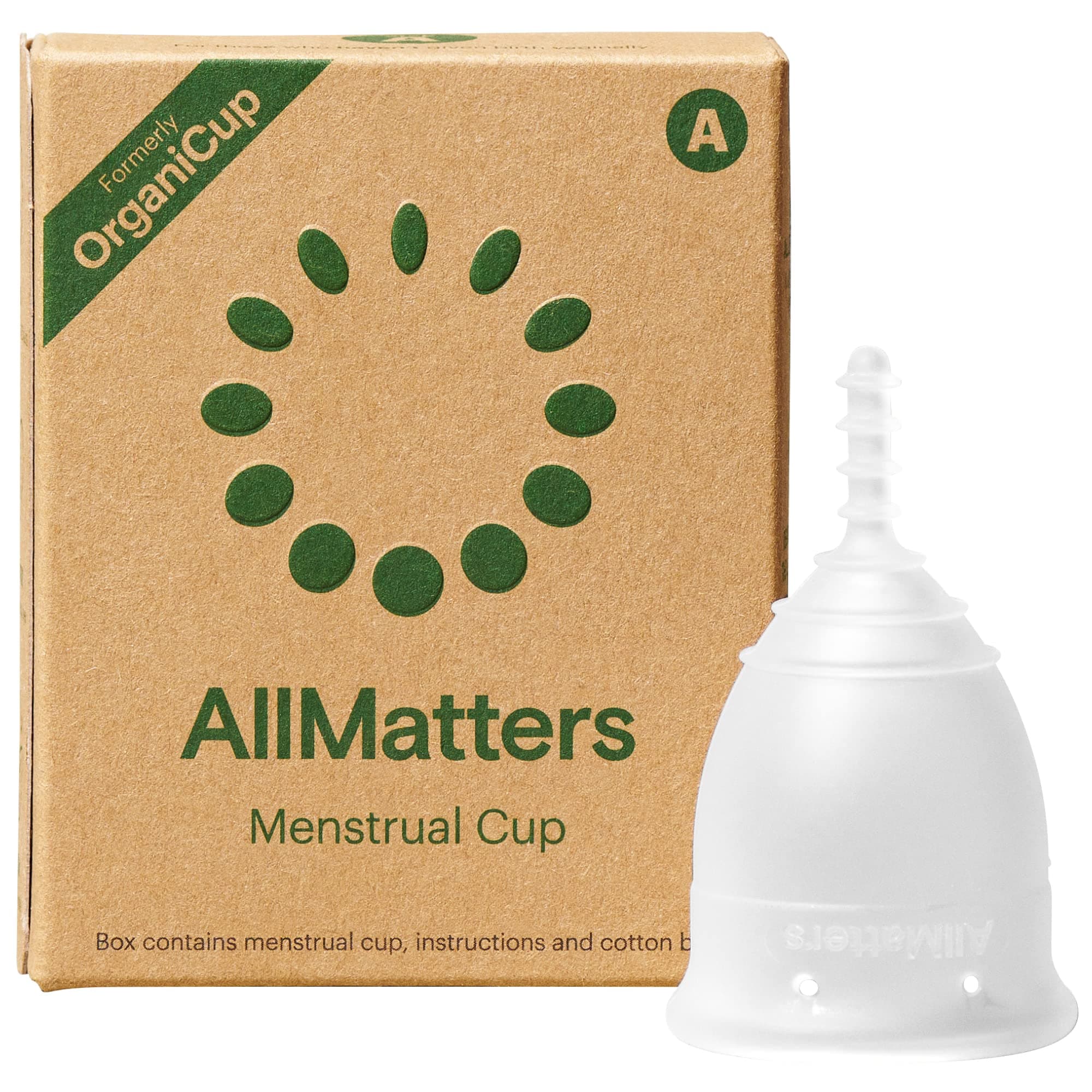 Menstrual Cup (Formerly OrganiCup) Size A, for Those Who Haven’t Given Birth Vaginally. Award Winning Period Cups