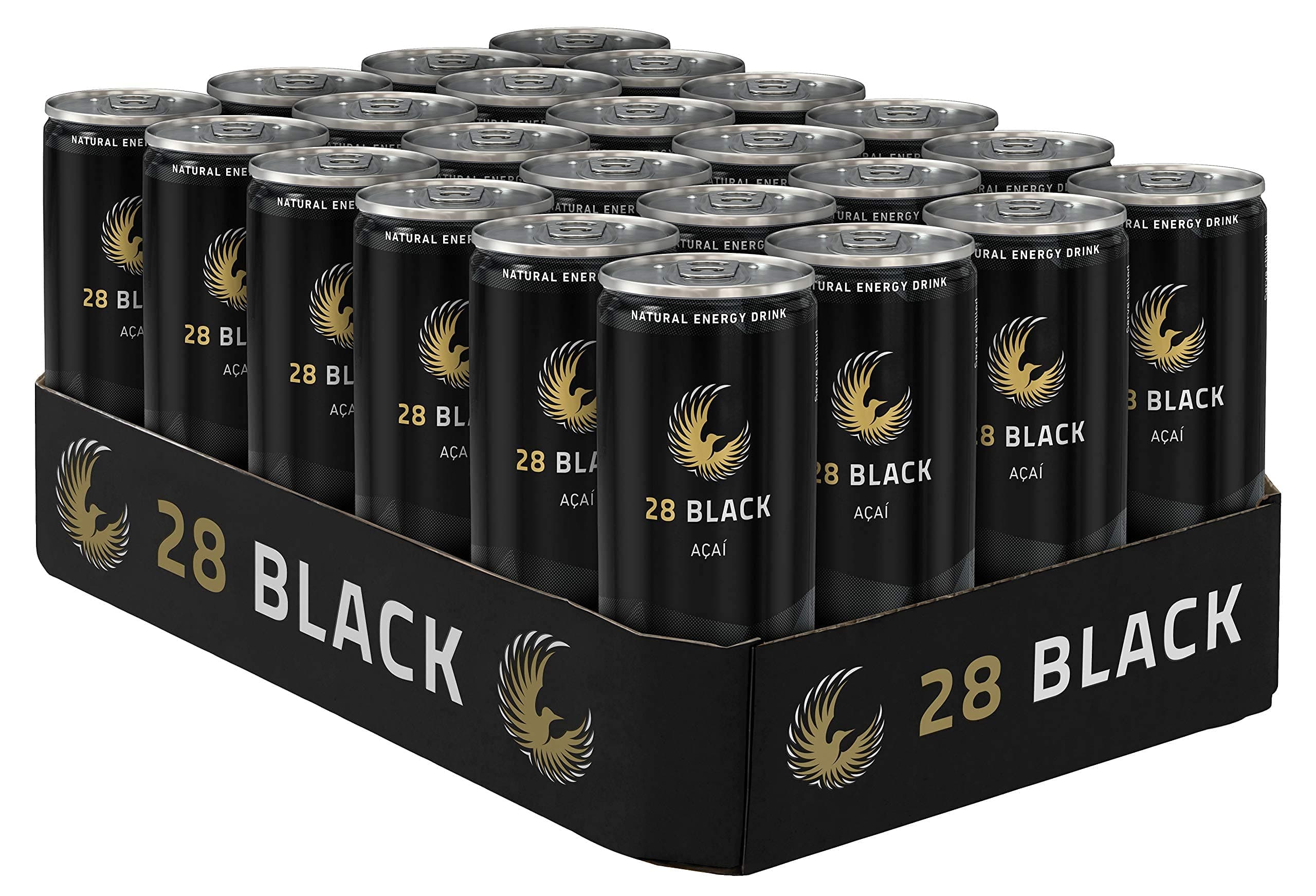 28 BLACK Energy Drink, Acai, 8.45 fl oz (24 Count)
