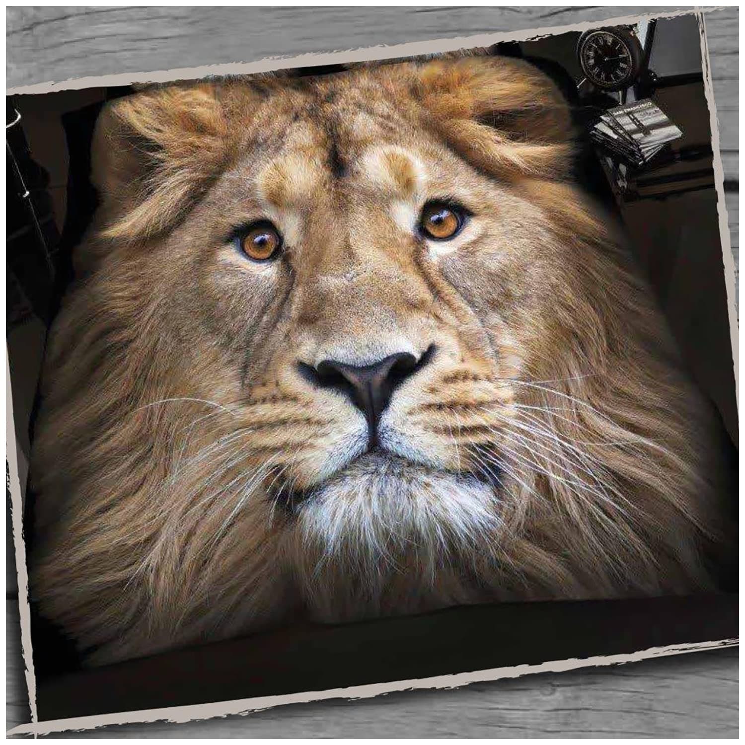 Cosy Fleece Bed Throws - Animal Print, Fluffy Lion Throw Blanket for Couch, Bed, Chairs - 150X200 Cm