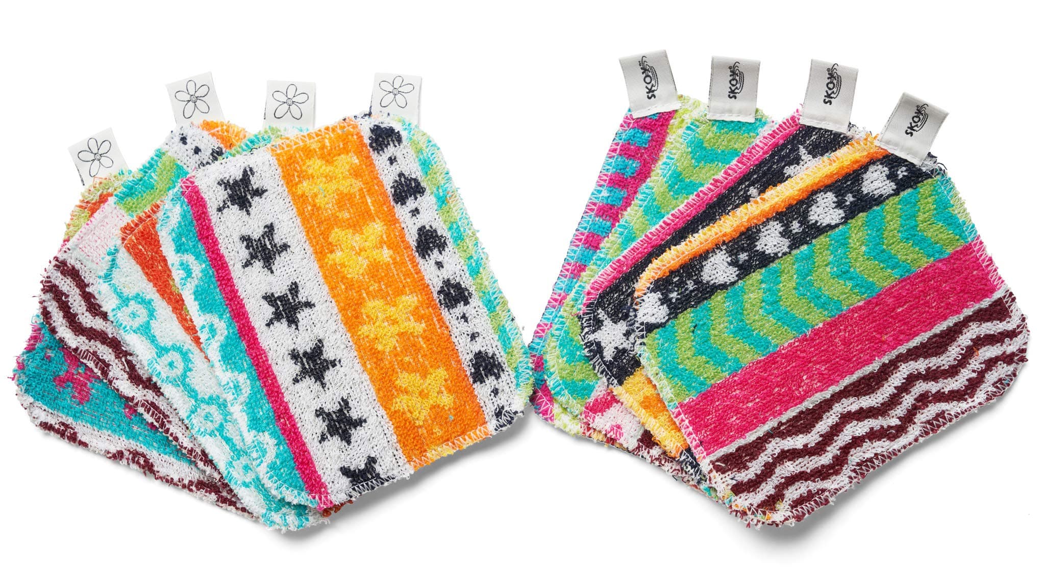 Scrub, 8-Pack Reusable, Non-Scratching Dish Scrubber for Kitchen and Household Cleaning, Planet-Friendly, Dishwasher Safe Soft Scrub, Assorted Colors and Designs