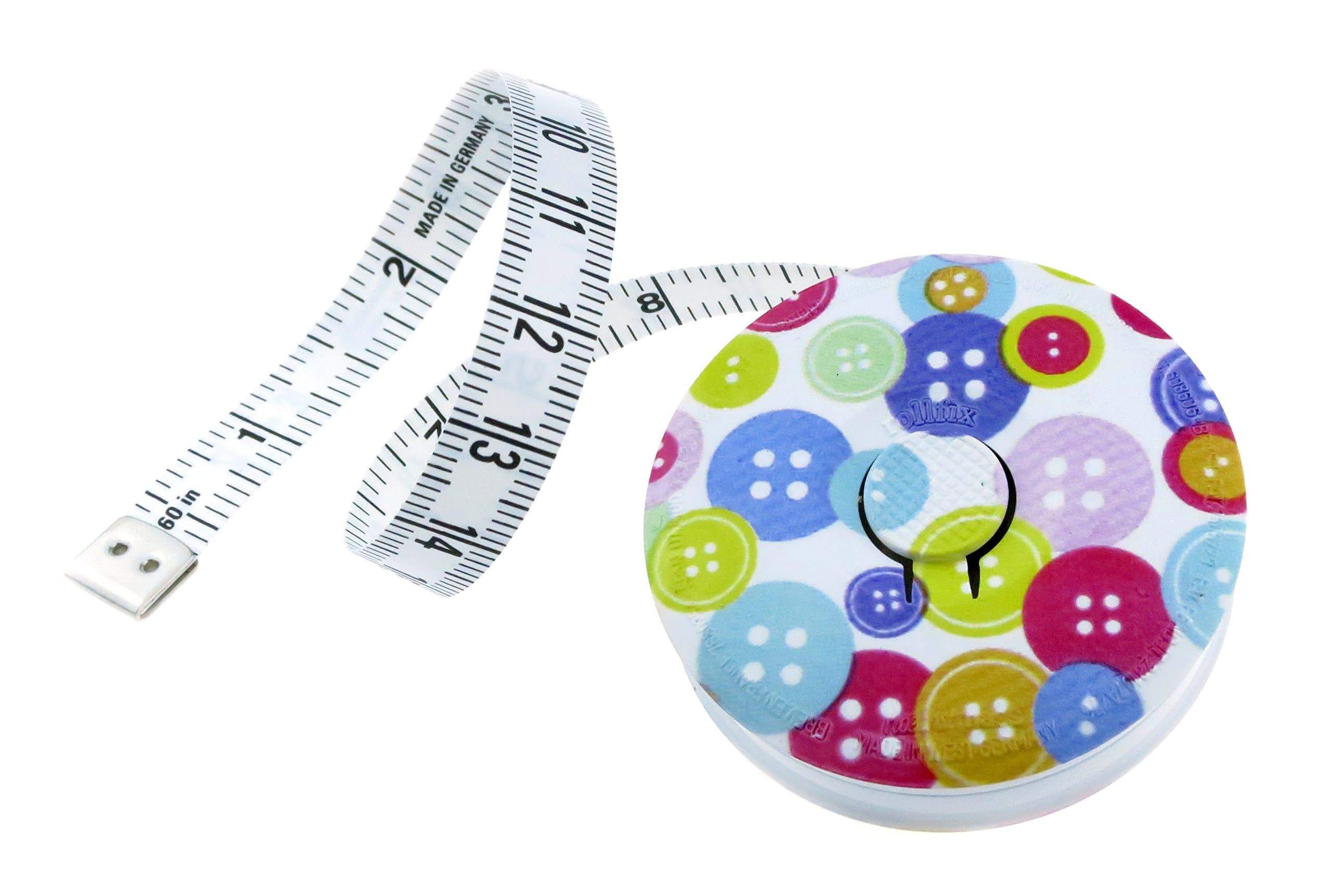hoechstmass Balzer Rollfix 80244d Decorative Button Tape Measure 150 cm/60 Inches