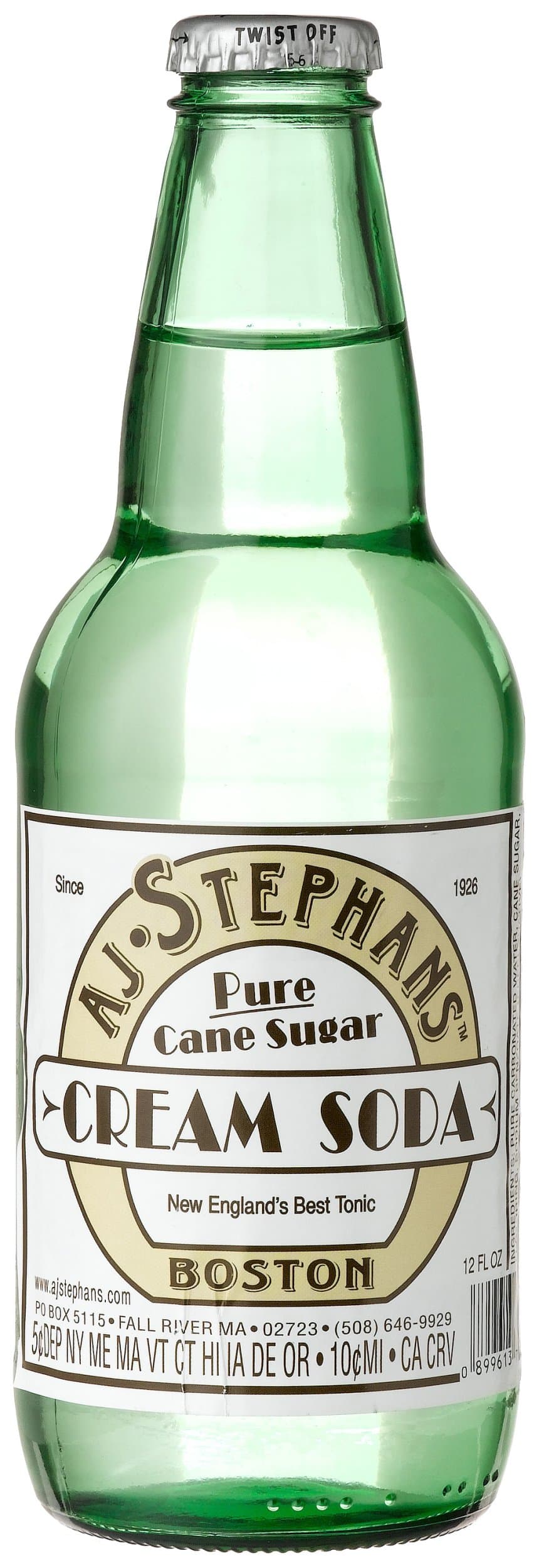 AJ Stephans CREAM "Boston Cream" IN THE taller LONG NECK BOTTLE, 12-Ounce Glass Bottle (Pack of 12)