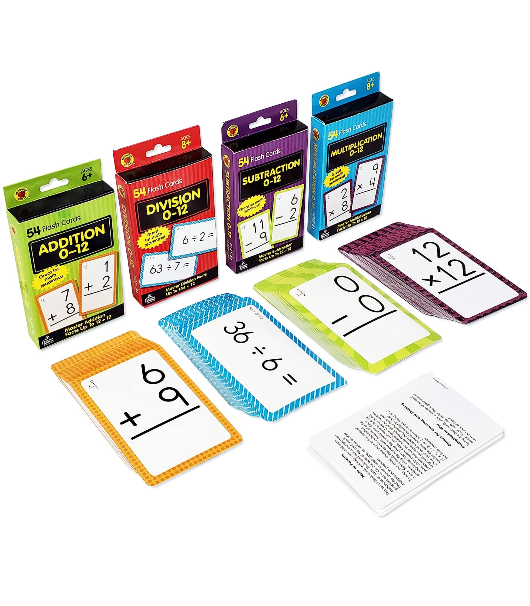 Brighter Child Math Flash Card Set - 4 Sets of Cards Cards – 11 May 2020