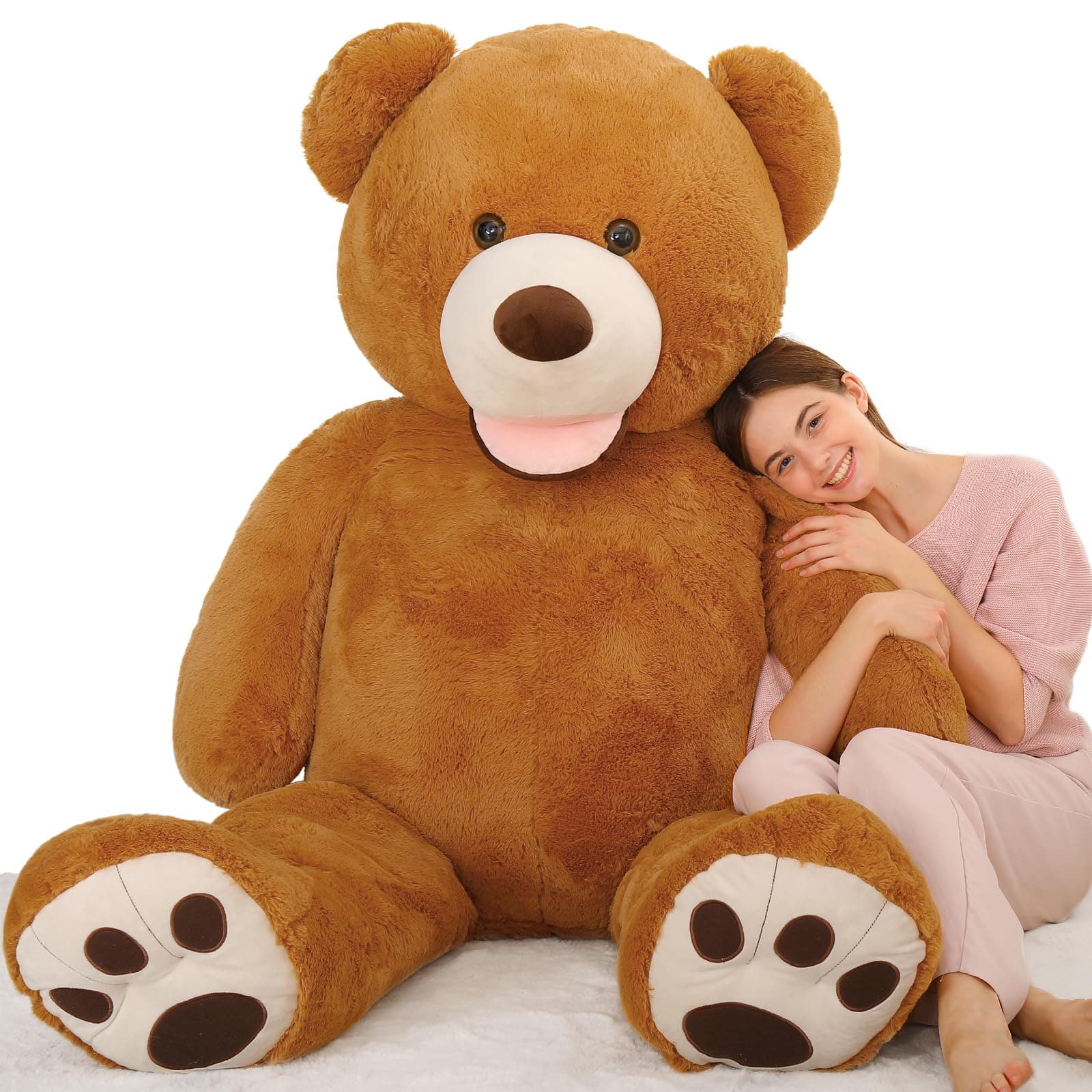 MaoGoLan Giant Teddy Bear 6 Feet Tall, Valentines Big Teddy Bear Stuffed Animal, Adorable Human Size Teddy Bear Plush for Girlfriend,Boyfriend,Wife,Lover,Long Distance