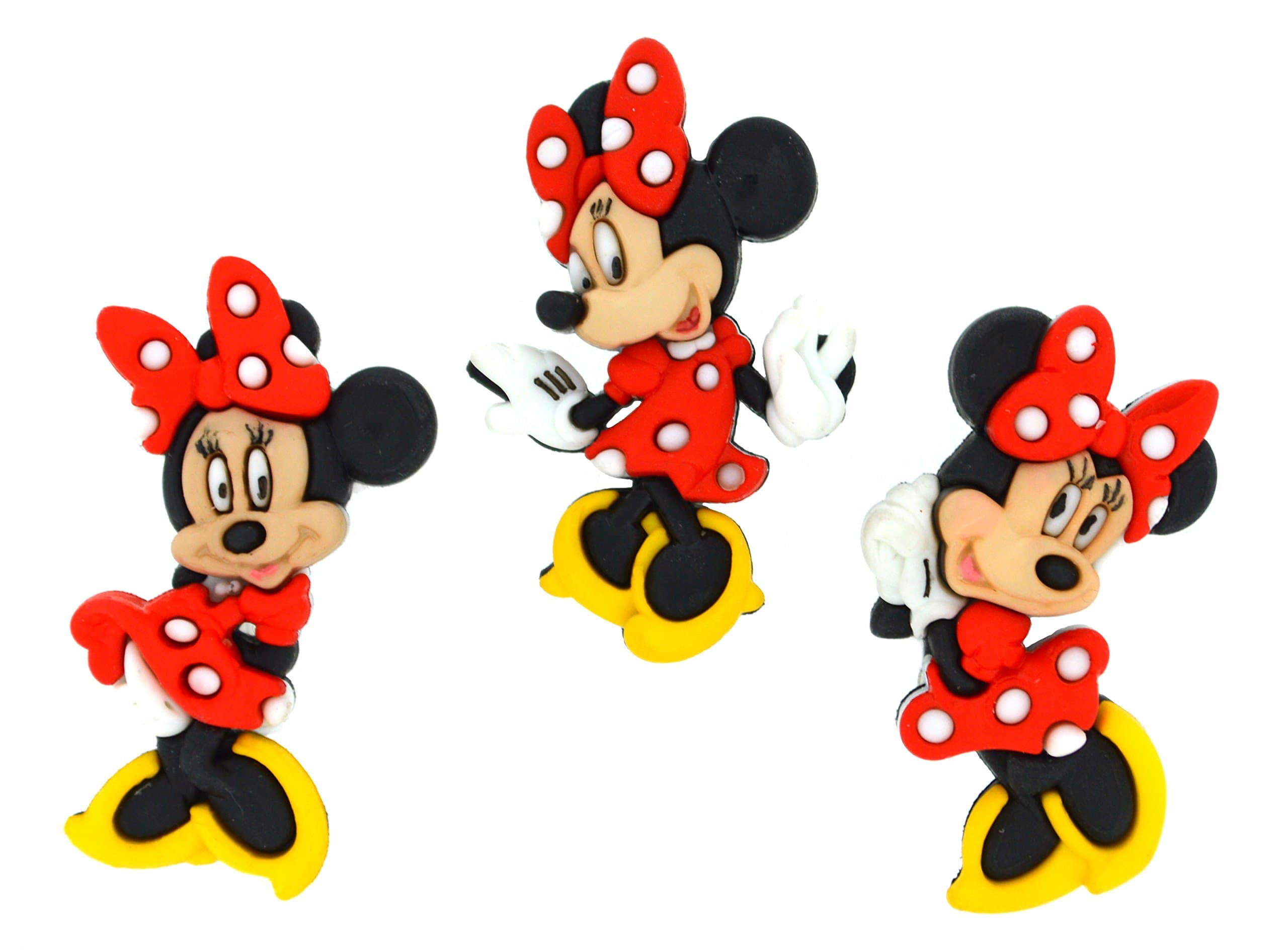 Dress It Up 7717 Disney Button Embellishments, Minnie Mouse, Red