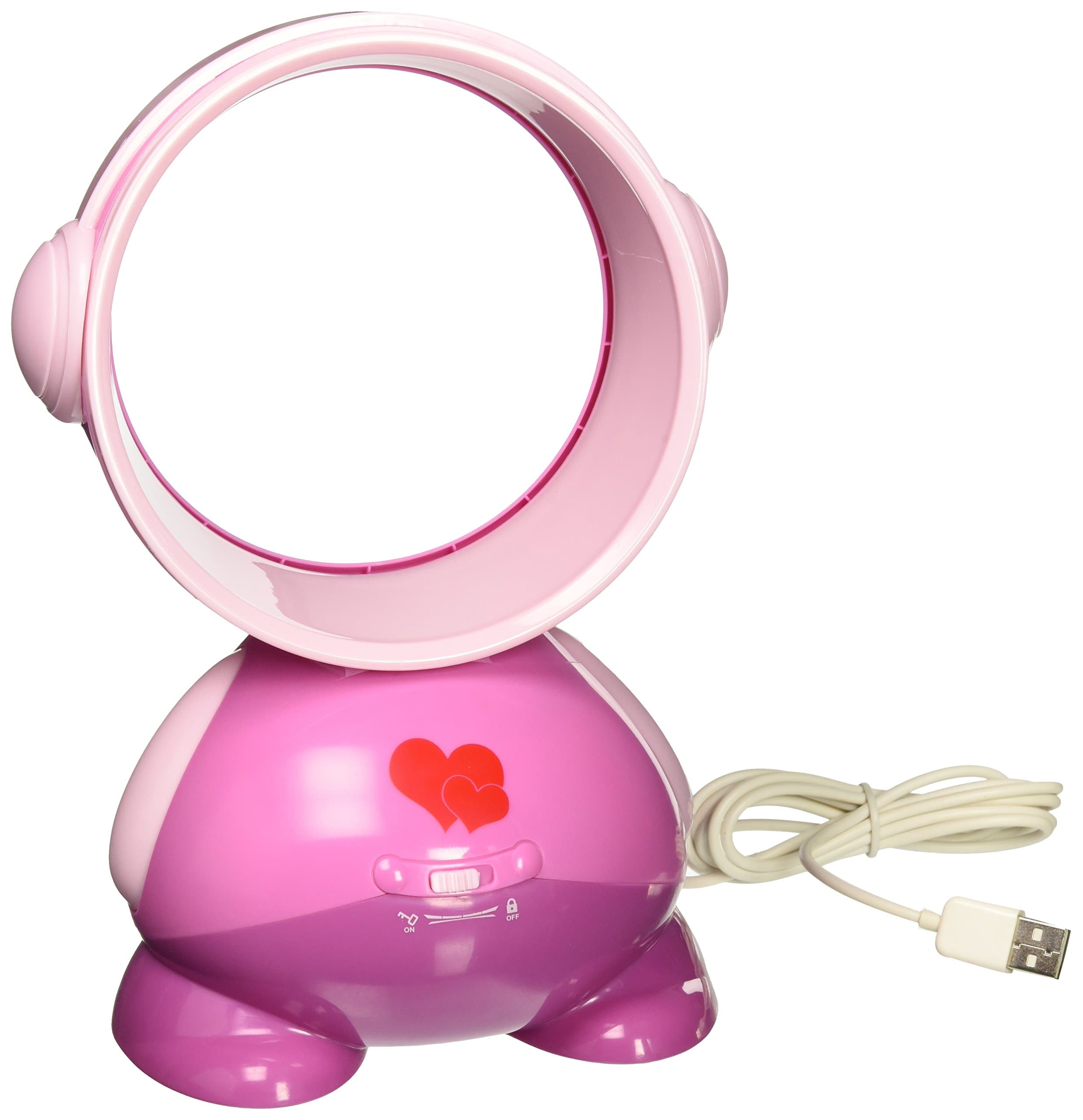 Green Moby Bladeless Fans in Red/Pink