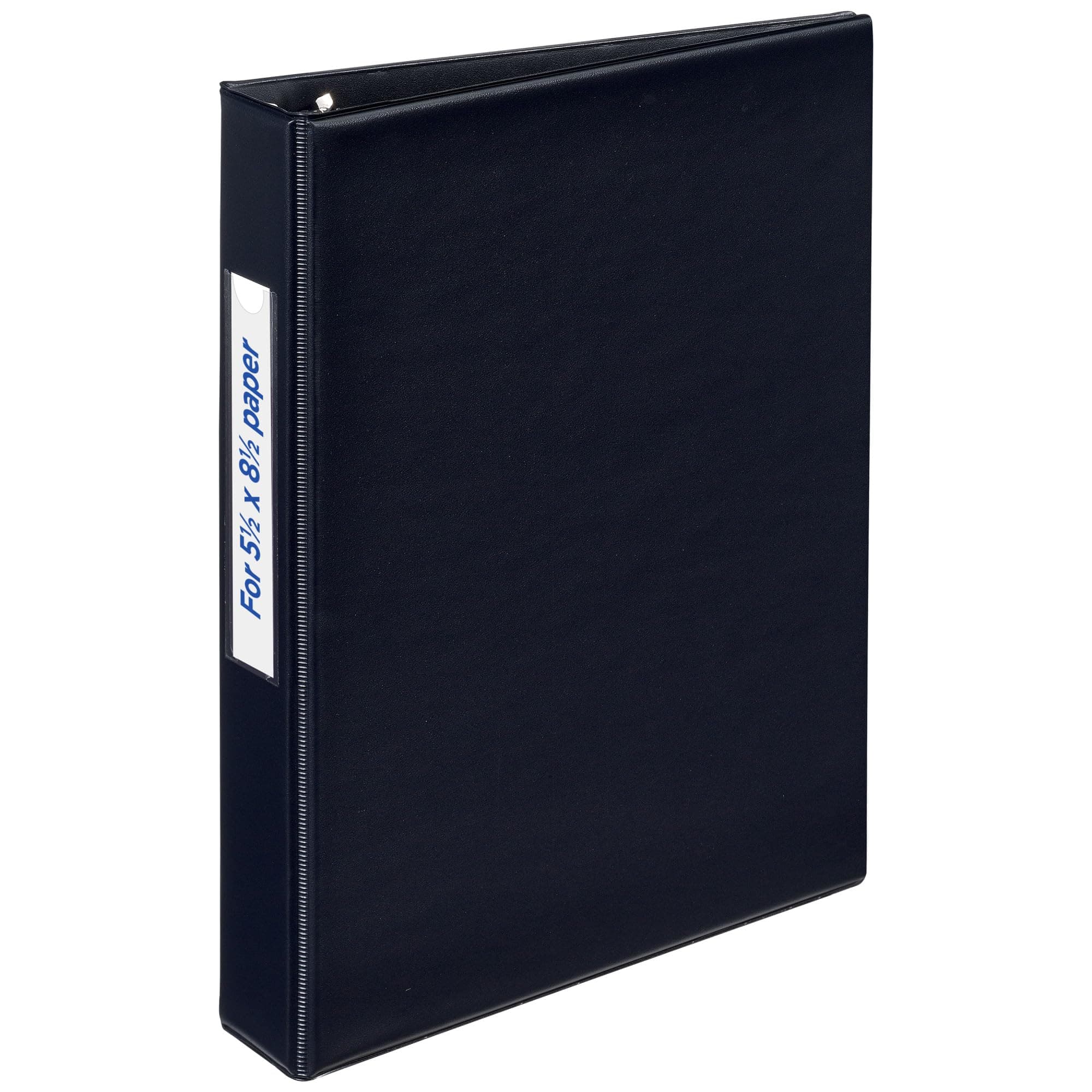 Avery Mini 3 Ring Binder, Holds 5.5" x 8.5" Paper, 1" Round Rings, 175-Sheet Capacity, 1.4 Inch Wide Spine, Label Holder, 1 Black Binder, Great for Home, Office, School Supplies, and More (27257)