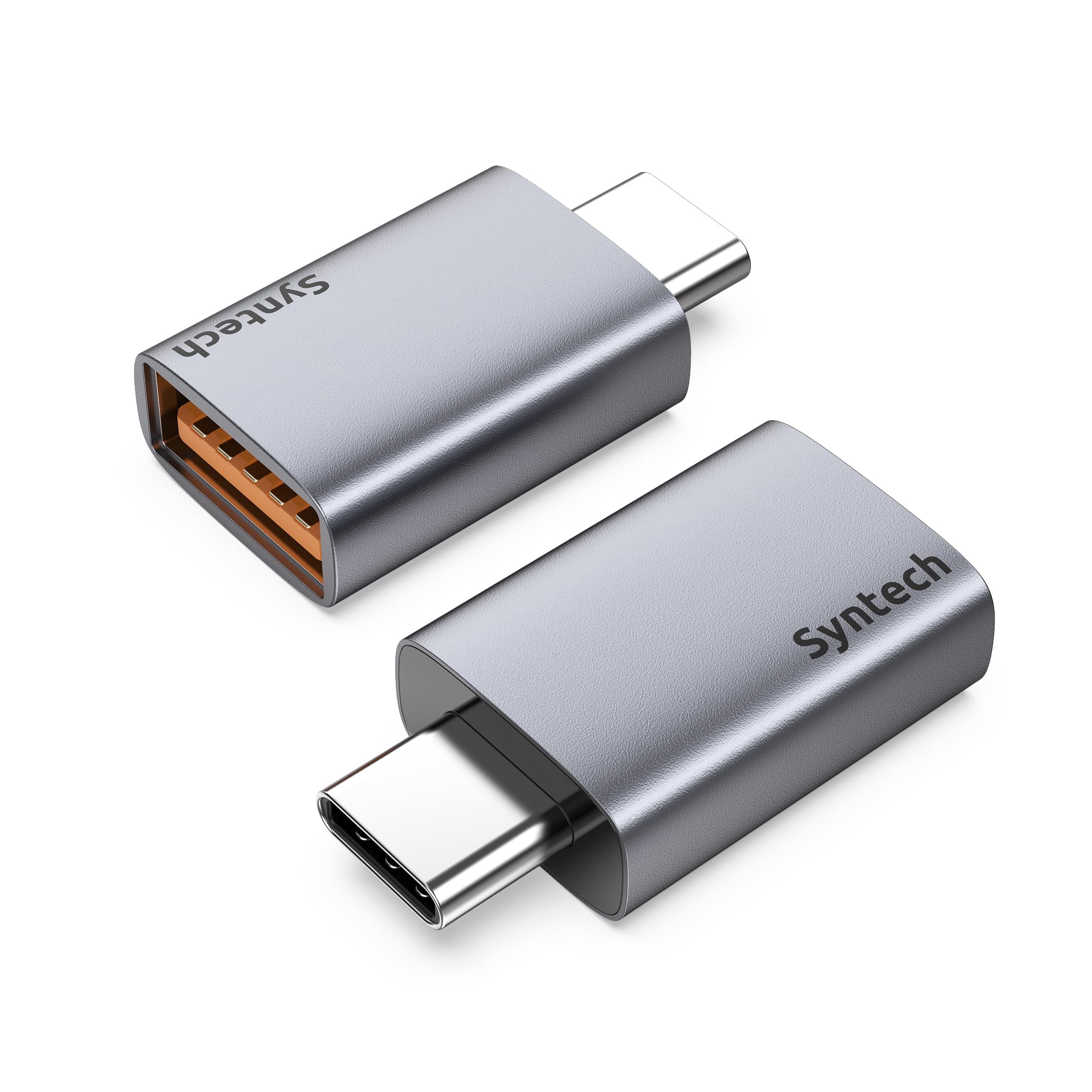 USB C to USB Adapter (2 Pack), 10Gbps USB3.2 Gen 2 Fit Side by Side, Type C Male to A 3.2 Female Adapter Compatible with iPhone 16 Pro Max/iPad/iMac/MacBook Pro and Thunderbolt 4/3 Devices
