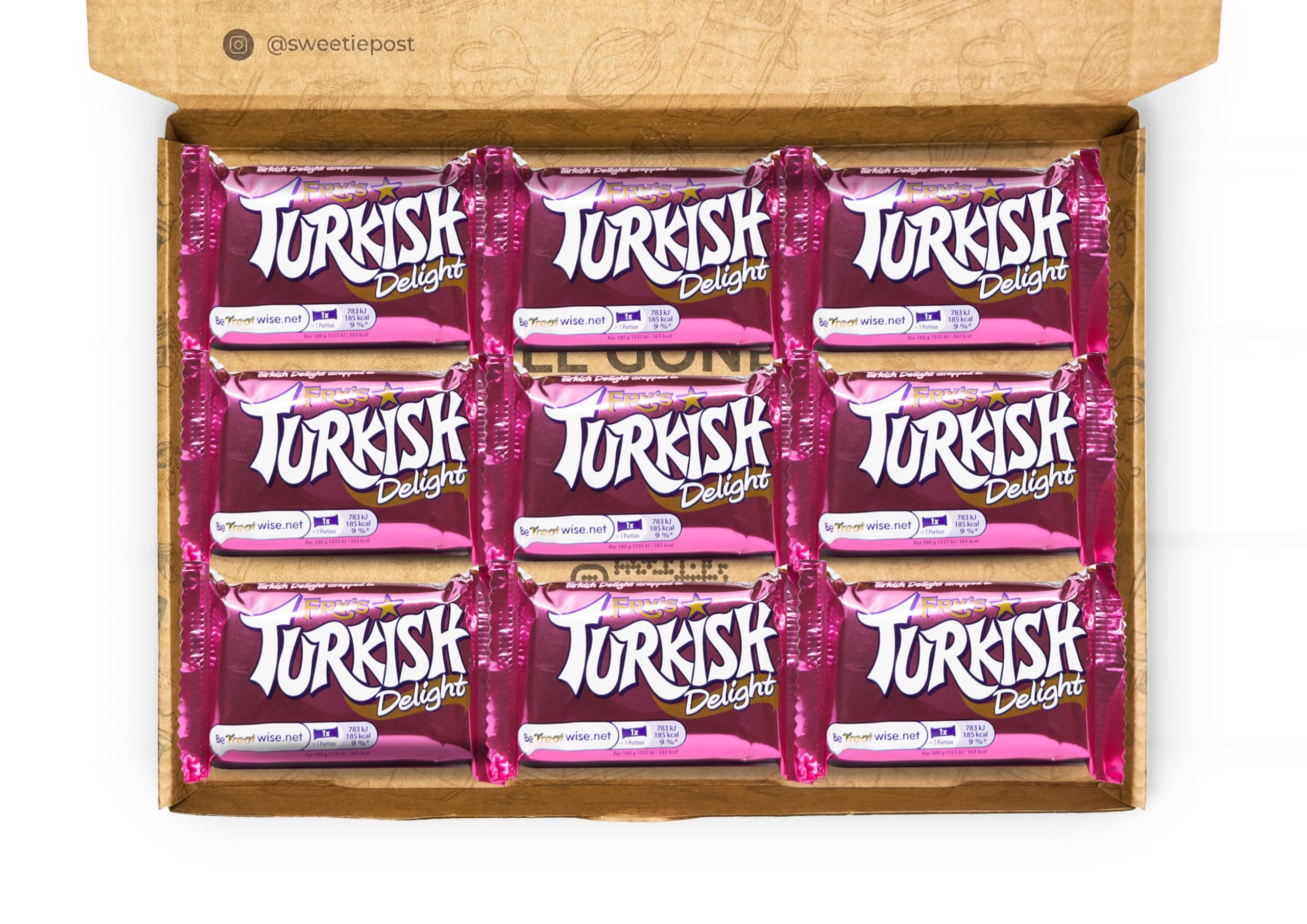 Turkish Delight Gift Box | Retro Chocolate Gift Box | Turkish Delight Chocolate Letterbox Hamper