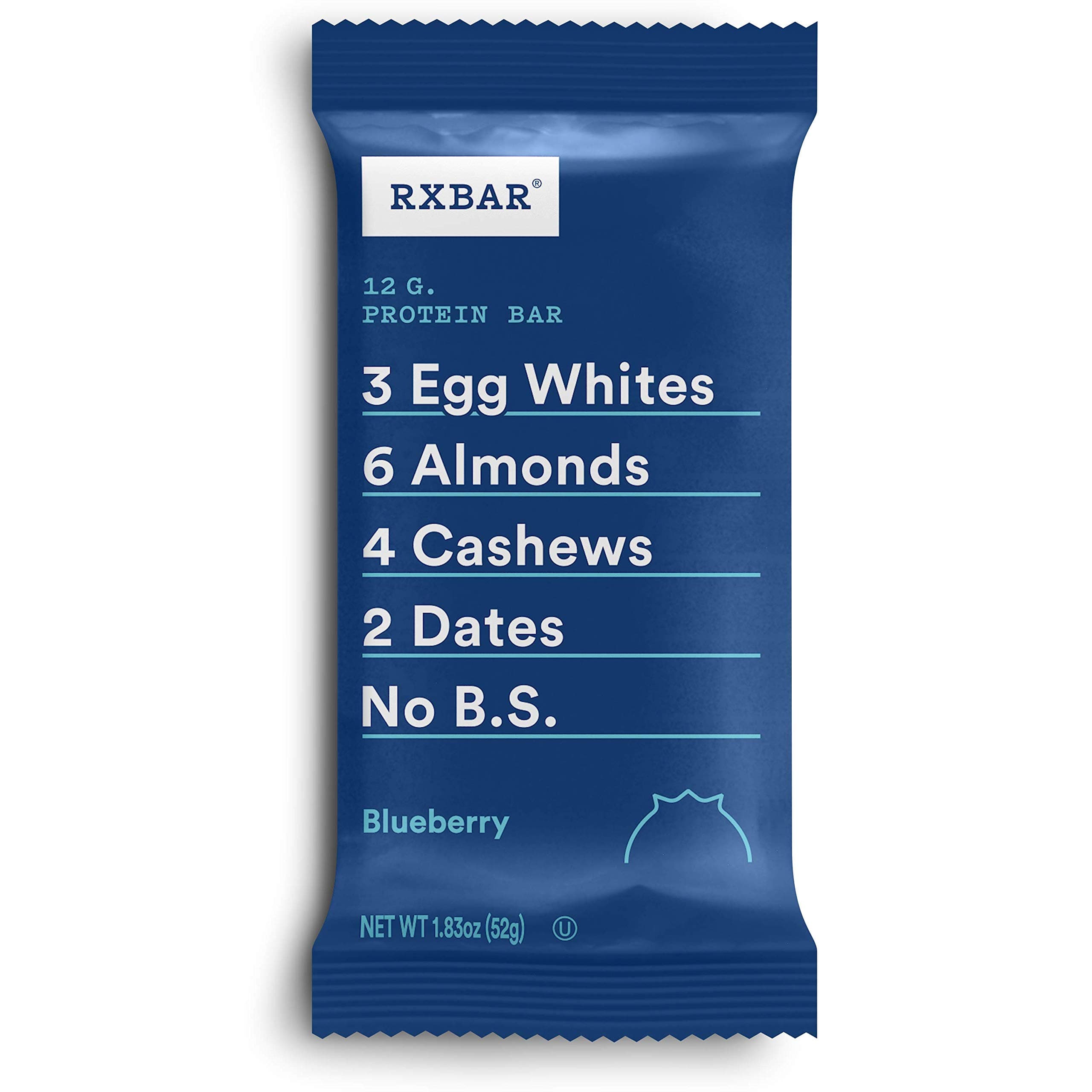 RXBAR Blueberry, Protein Bar, High Protein Snack, Gluten Free ,Pack of 24