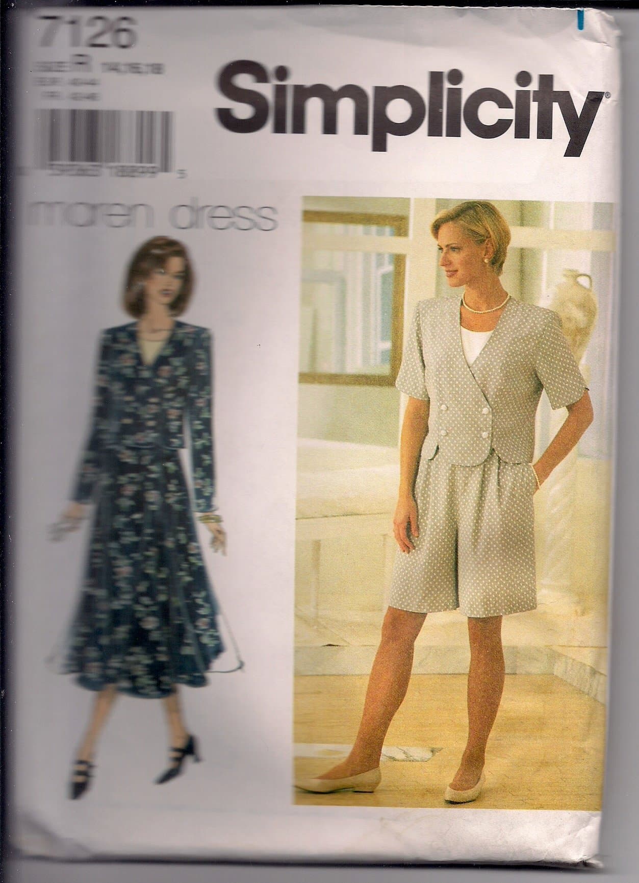 Simplicity 7126 Misses' Separates, Loose skirt or shorts and Short Jacket size RR 14-16-18