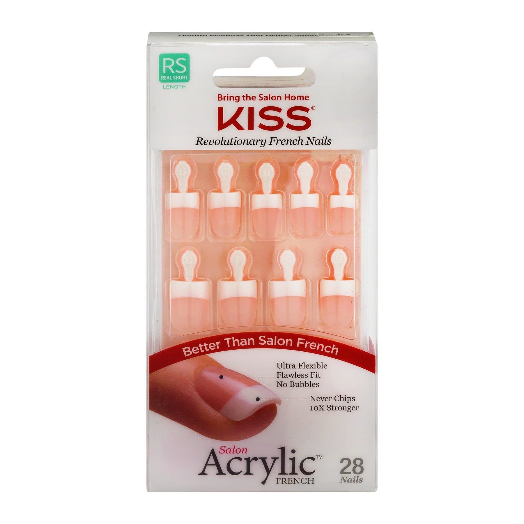 Kiss Salon Acrylic French Nail - 62281 Pet Peeve