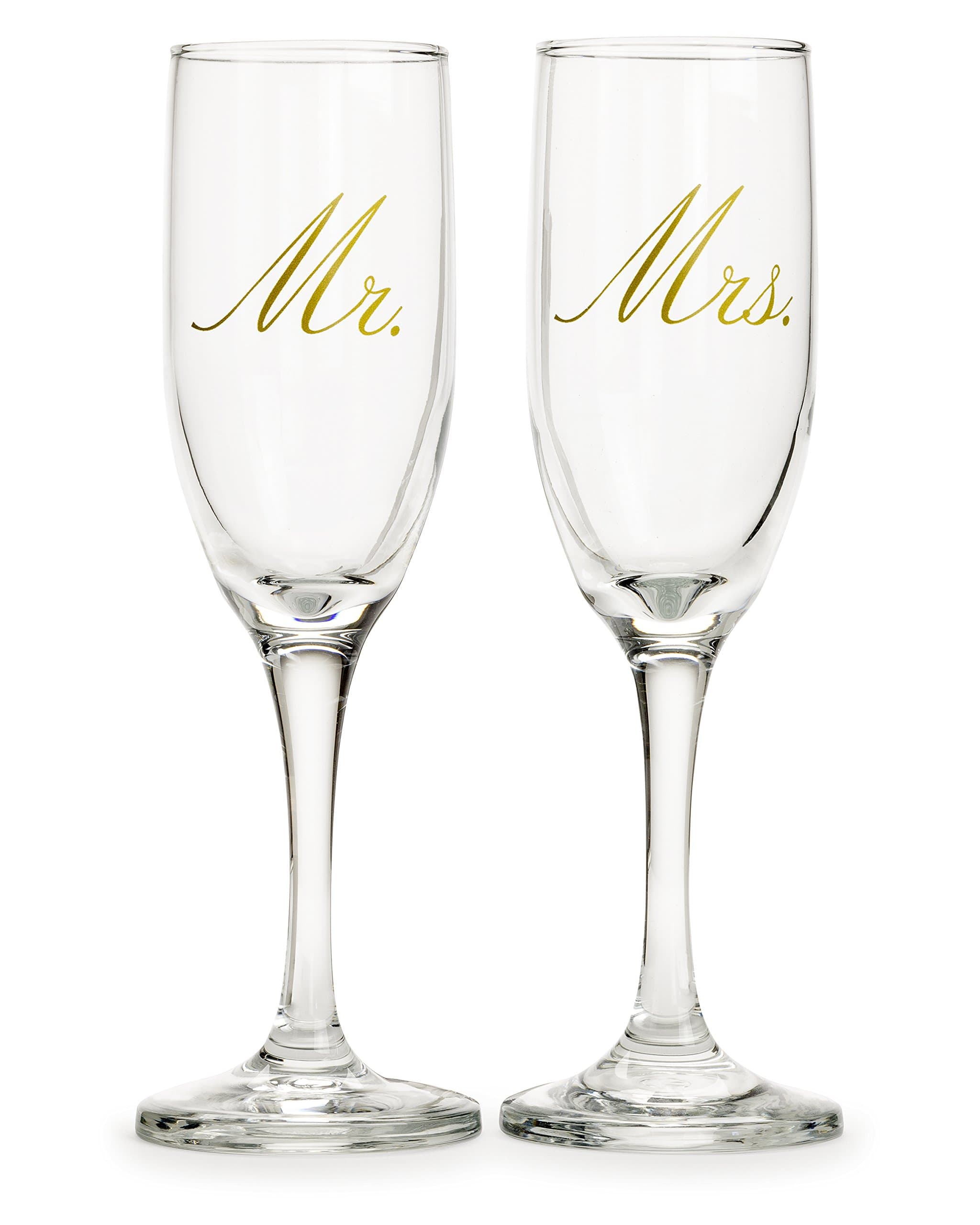 Mr & Mrs Champagne flutes, toasting glasses great for wedding gift by Nicole Jean