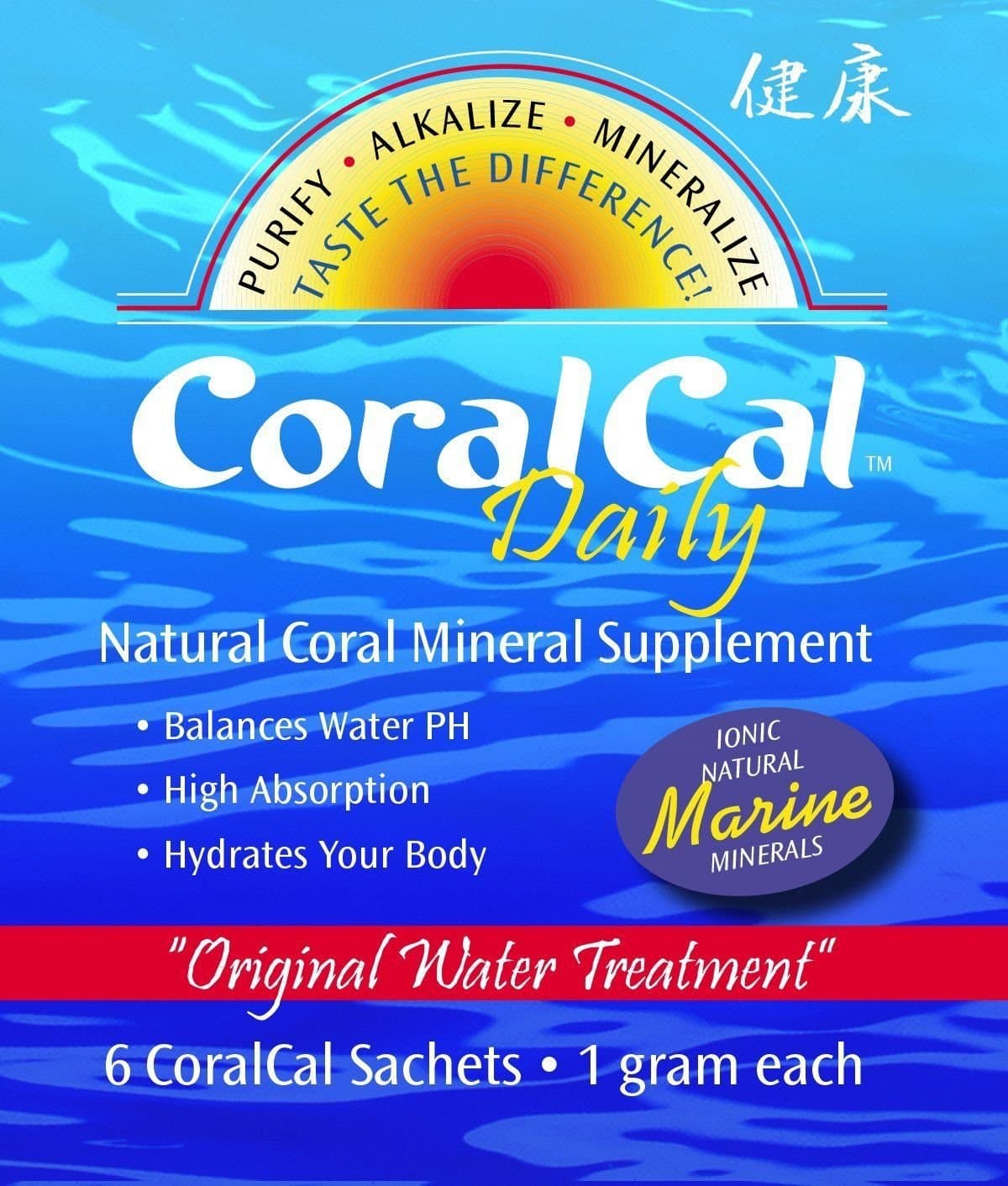 Daily Health, CoralCal Daily Marine Coral Calcium Pure Sea Minerals Alkalize 30 Sachets 1 Month Supply