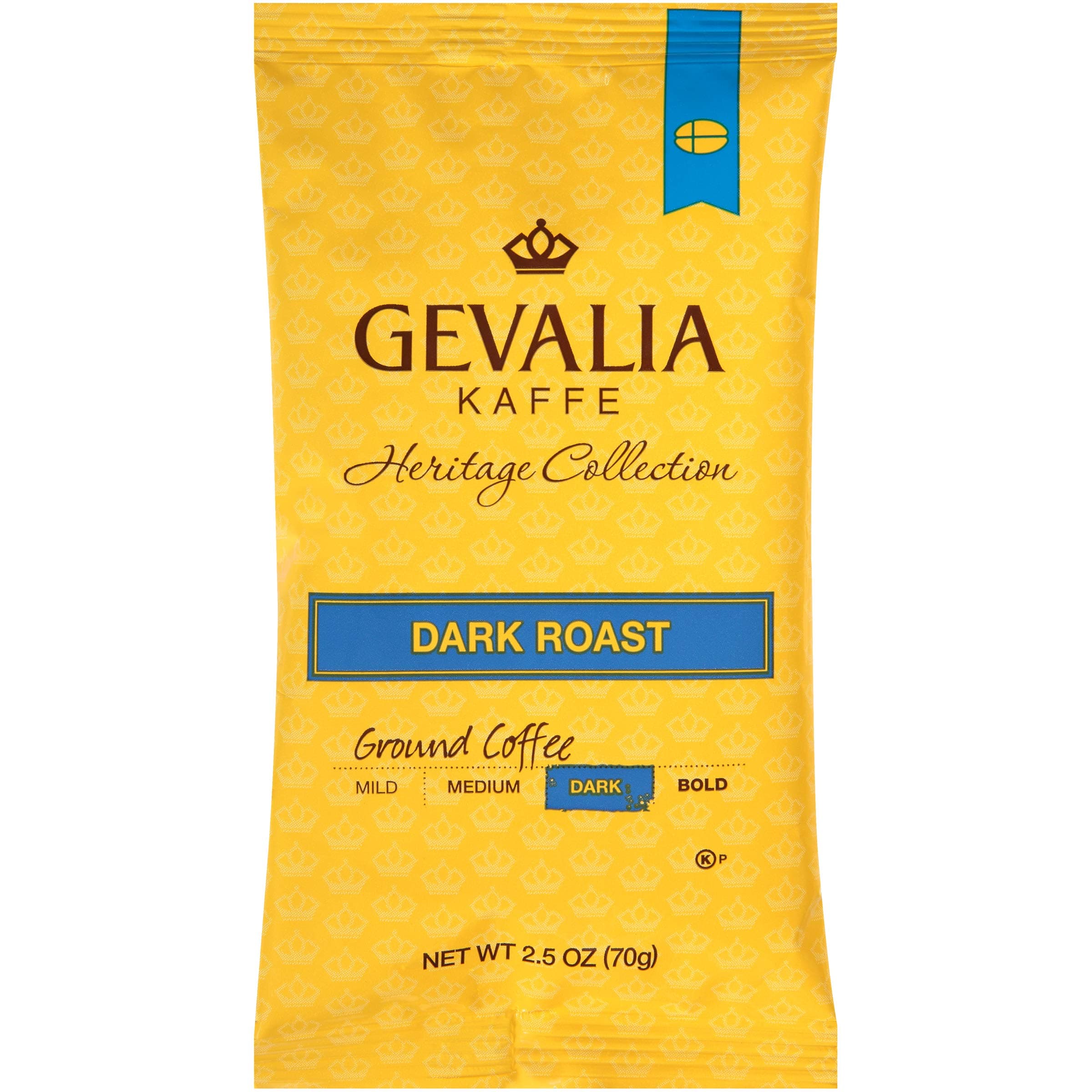 Gevalia Kaffe Dark Roast Ground Coffee (2.5 oz Bags, Pack of 24)