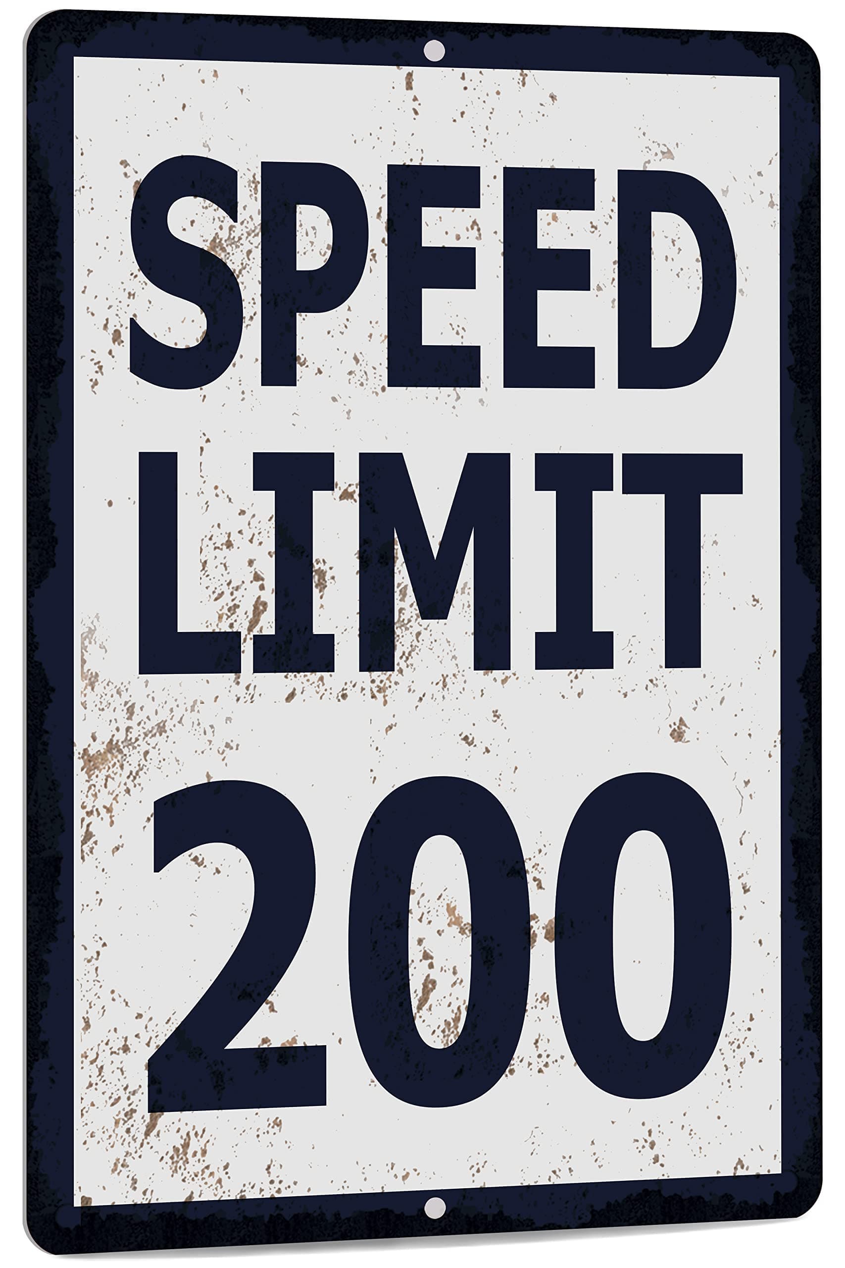 SKYOCEAN Funny Mechanic Metal Tin Sign Wall Decor Man Cave Bar Speed Limit 200 MPH