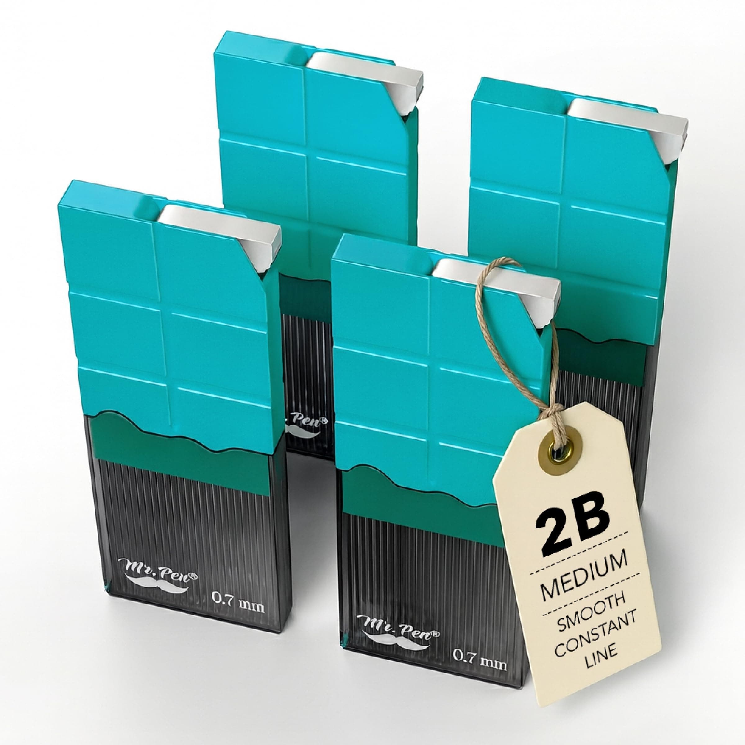 Mr. Pen- 0.7 mm Lead Refills for Mechanical Pencils, 480 pcs (120 per Tube), Black, 2B Graphite Lead, Standard Mechanical Pencil Refills for Drawing and Sketching