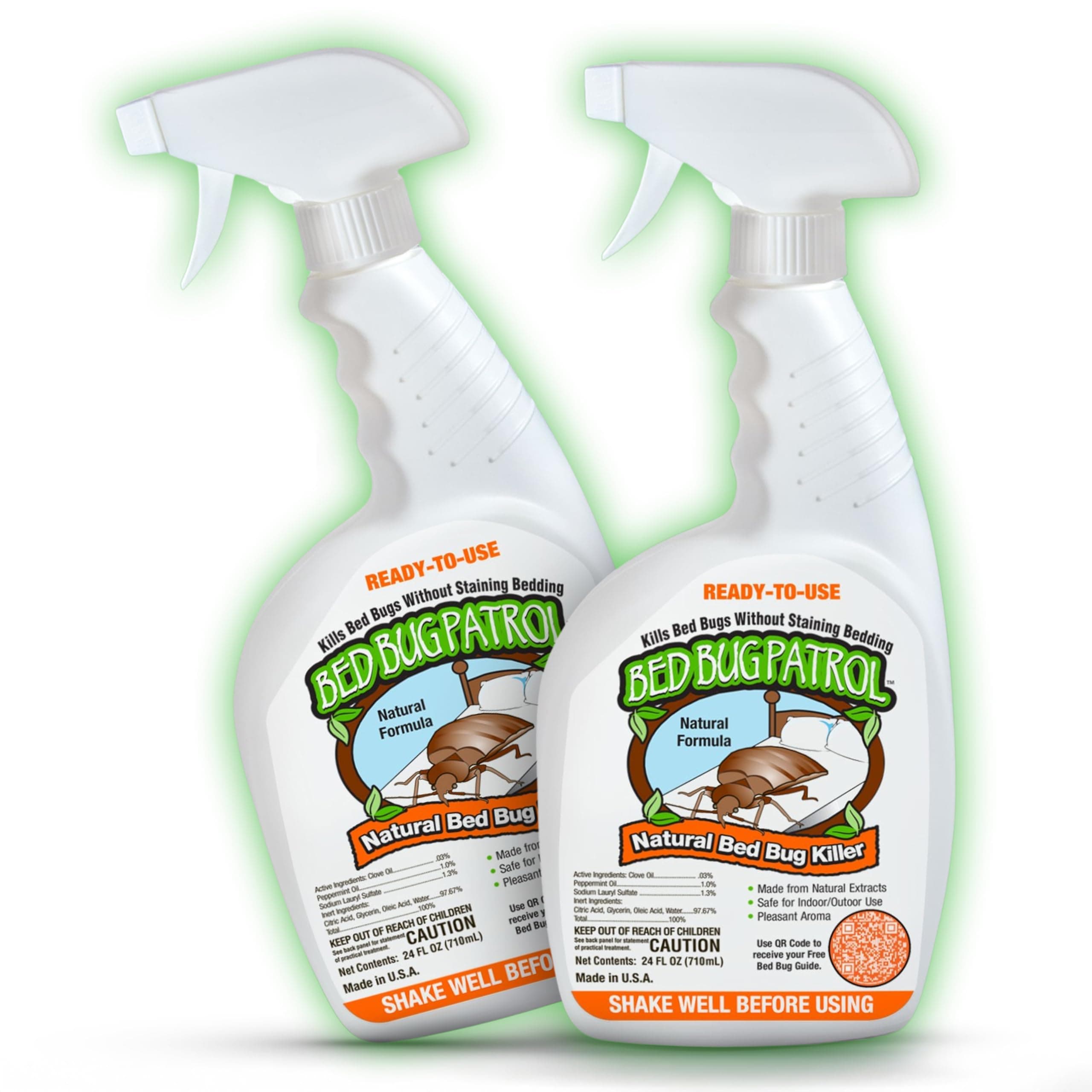 Bed Bug Killer Bed Bug Patrol 100% Environmentally Friendly, Family & Pet Safe Bed Bug Spray 2 Pack,eBook!