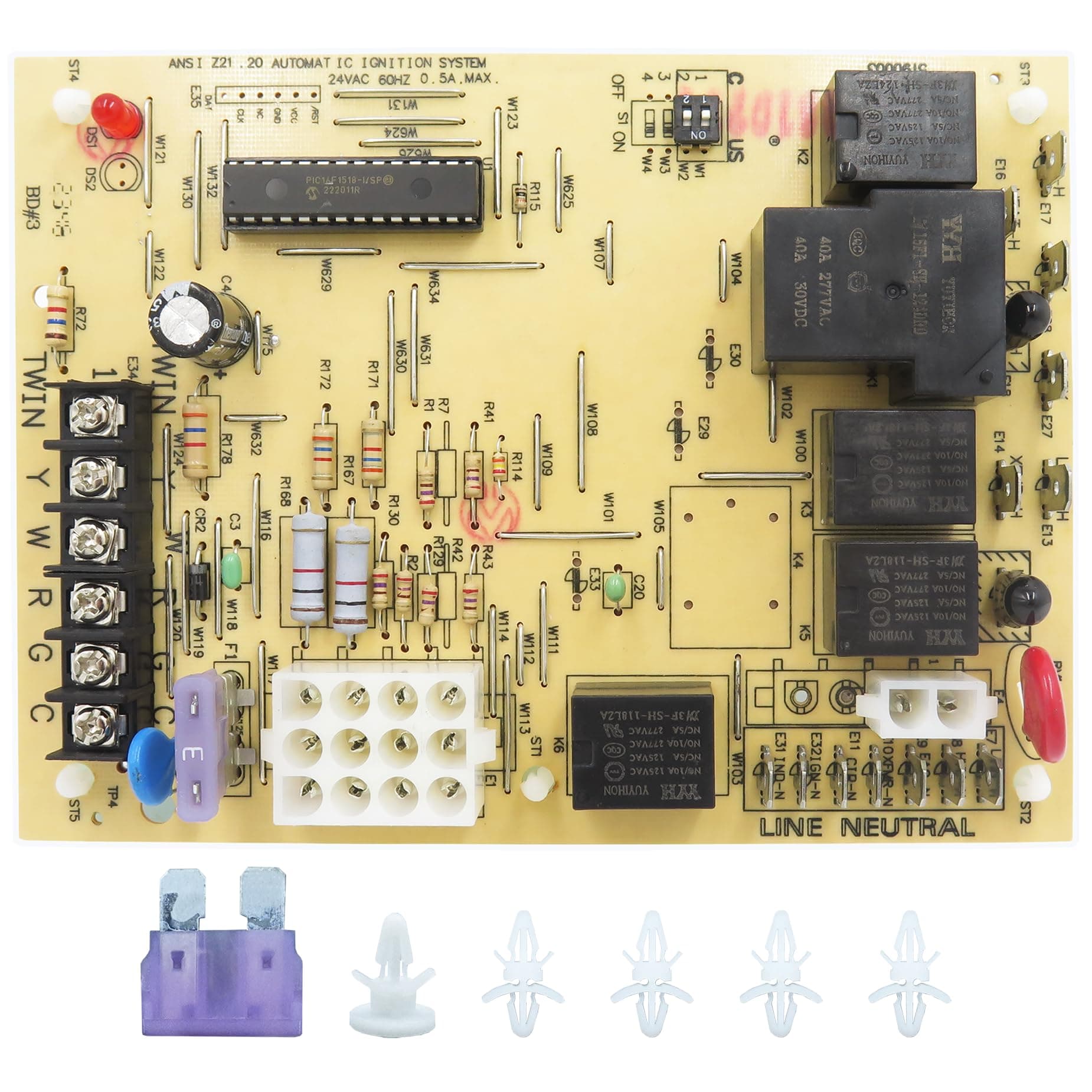 Furnace Control Board 50A55-743,Replacement for Amana/Goodman Furnace Control Circuit Board PCBBF112S 0130F00005S B18099-26 B1809926S PCBBF123S