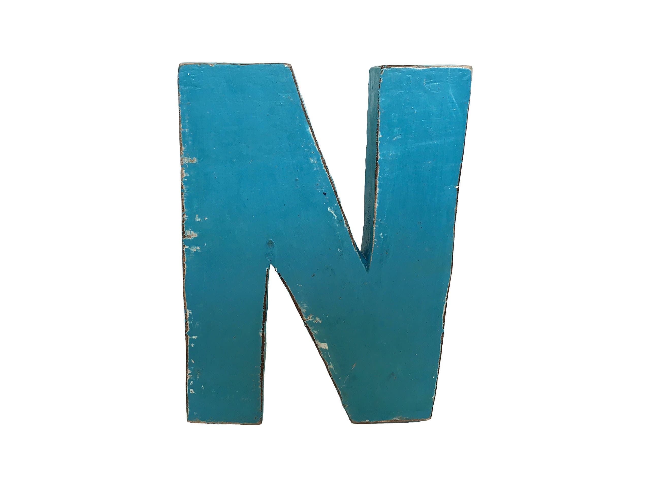 Whirled Planet Wood Letter, Blue, 8-Inch (N)