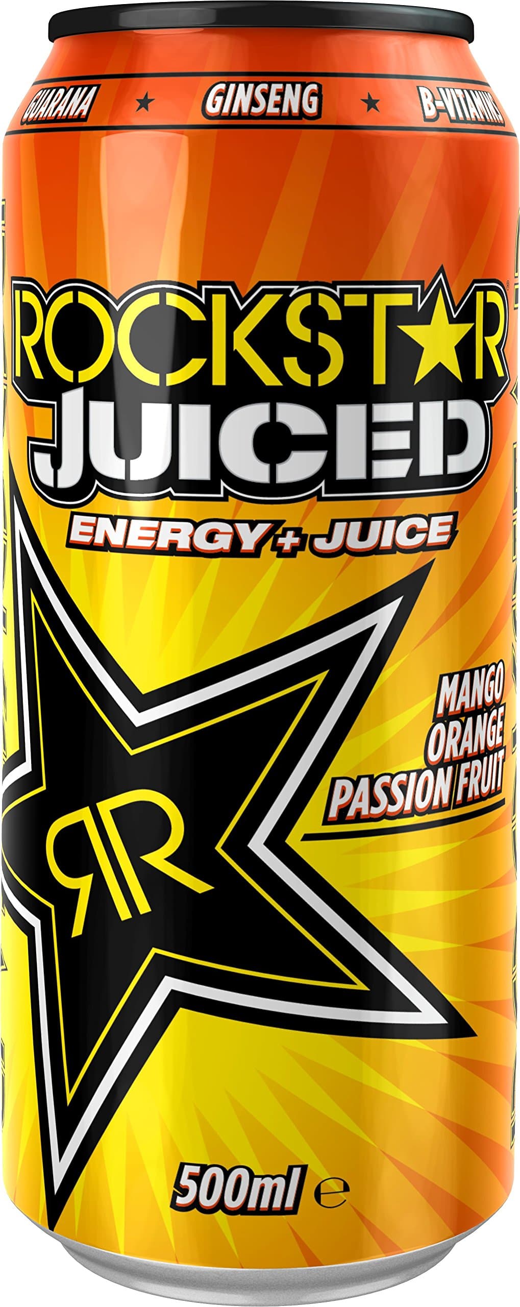 Rockstar Juiced Mango Orange Passion Fruit Energy Drink, 500ml, (Pack of 12)