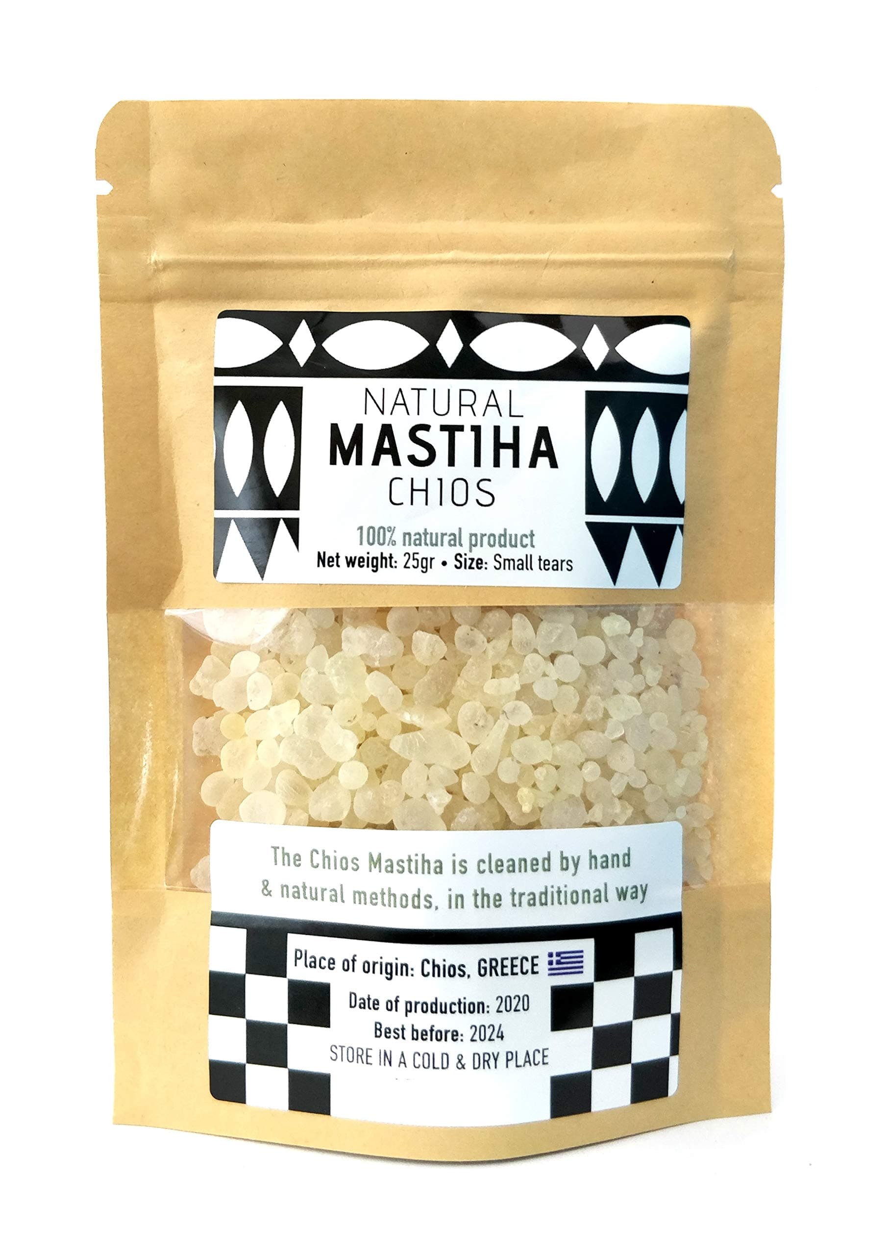 Chios Mastiha Tears Gum Greek 100% Natural Mastic (25gr Small Tears)