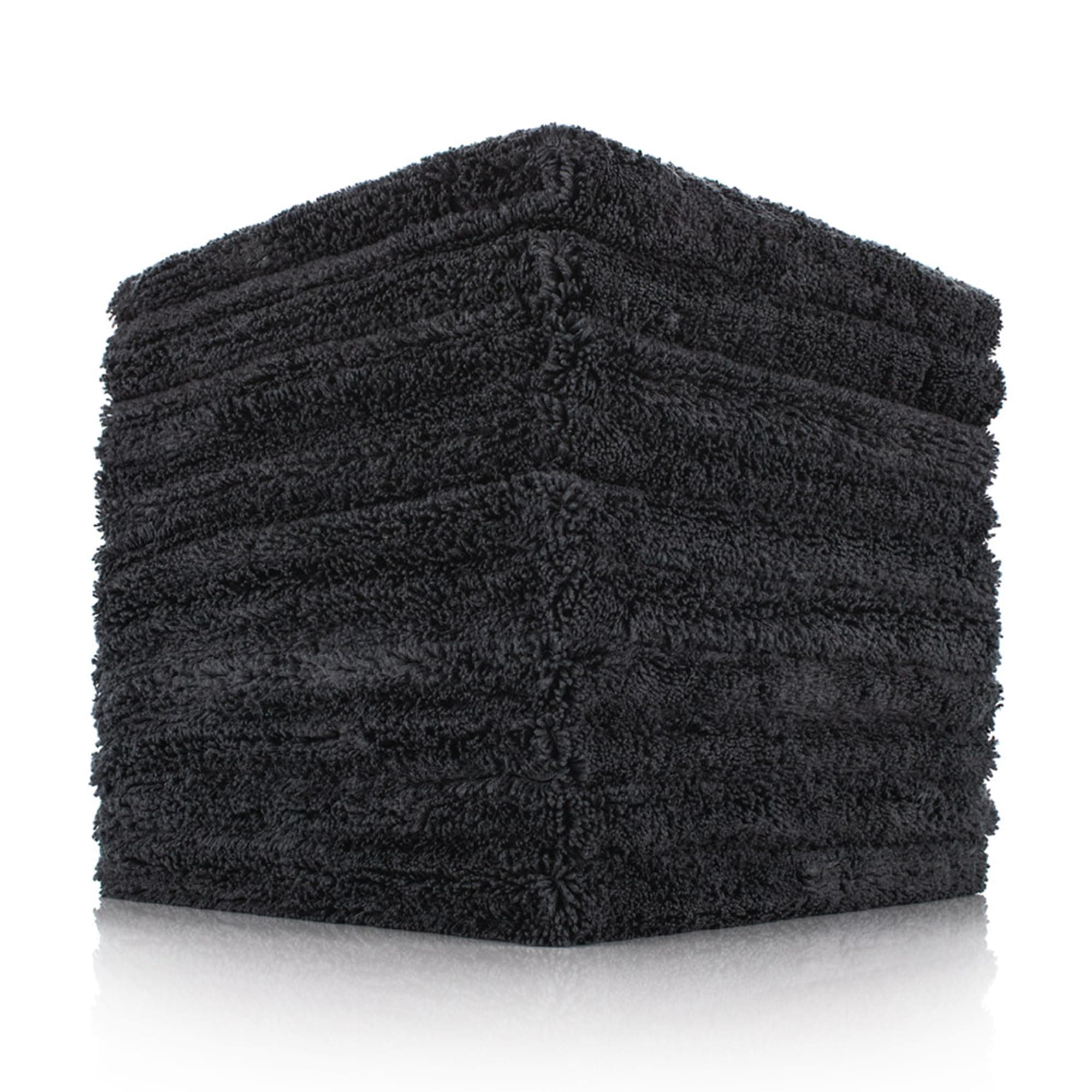 Creature Edgeless Auto Detailing Towels (10-Pack) Professional 70/30 Blend, Dual-Pile Plush Microfiber, Buffing & Polishing, 420gsm, 16in x 16in, Black