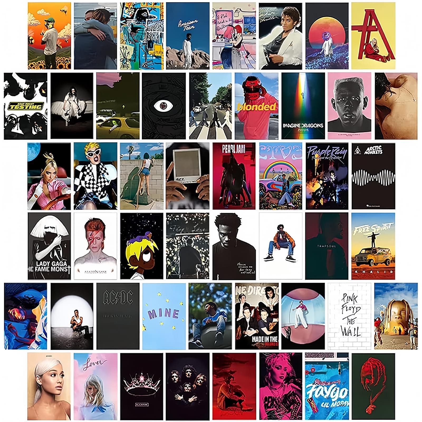 PANYI 50 Pcs Album Cover Aesthetic Pictures Wall Collage Kit4*6IN,Aesthetic Picture Indie Room Deco,Art Posters for Dorm Wall Decor,Double-sided Printing,Posters for Room Aesthetic