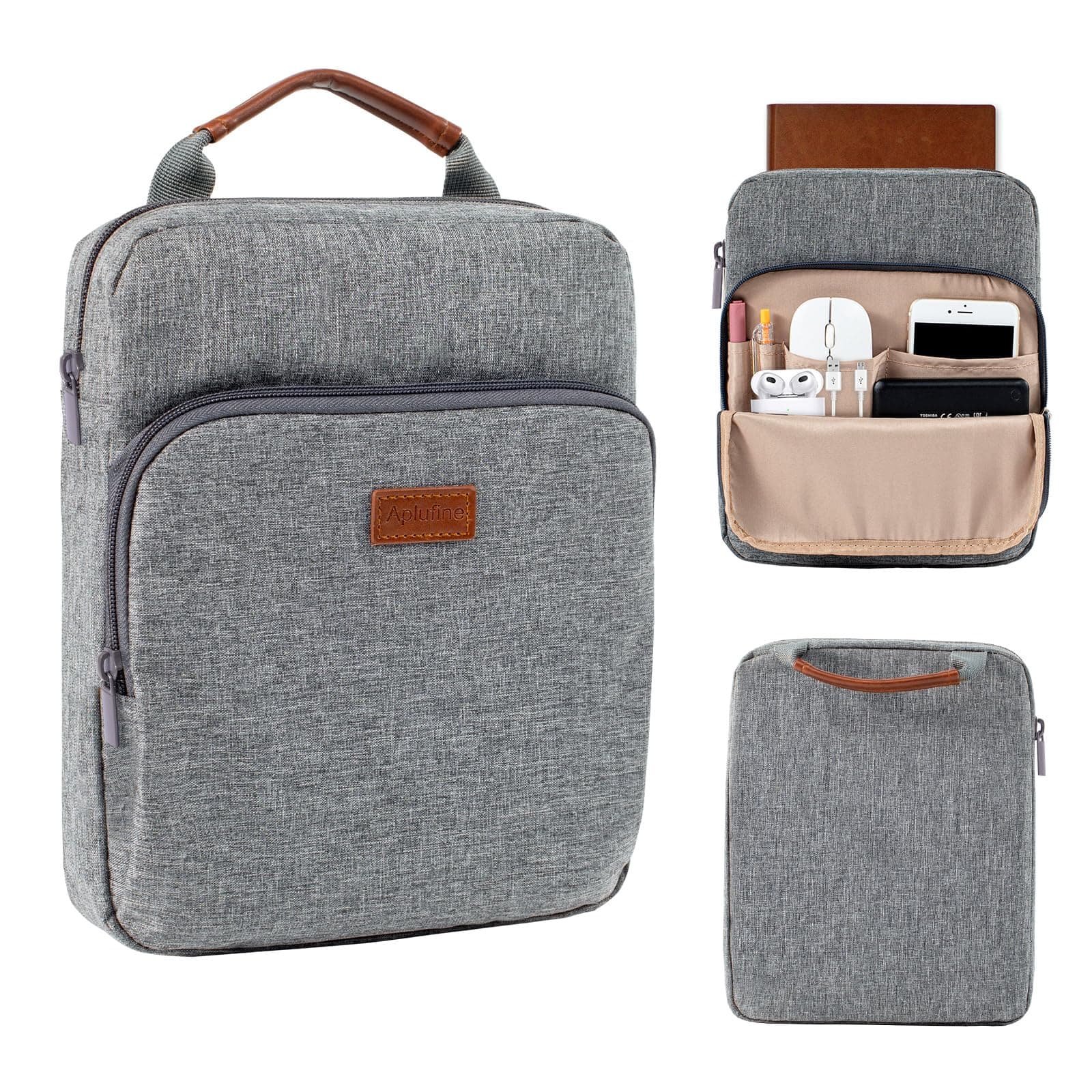 Book Sleeve with Zipper, Book Pouch 11" X 9", Book Protector Pouch, Book Sleeve for Book Lovers, Book Cover, Book Carrying Case for Book Accessories, Study Suppliers