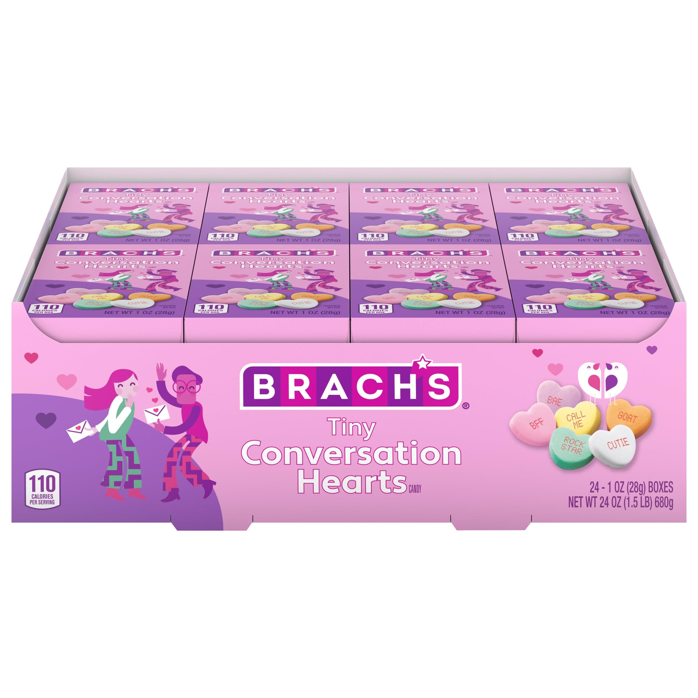 Tiny Conversation Hearts Count Good 24ct