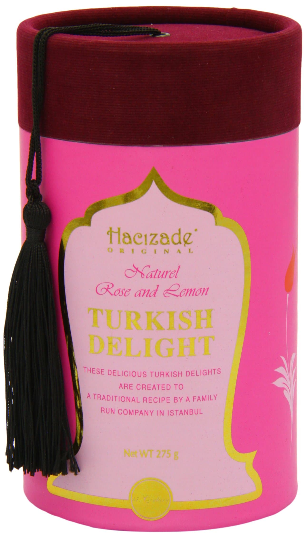Hacizade Fez Hat Box Rose and Lemon Turkish Delight (Pack of 2)