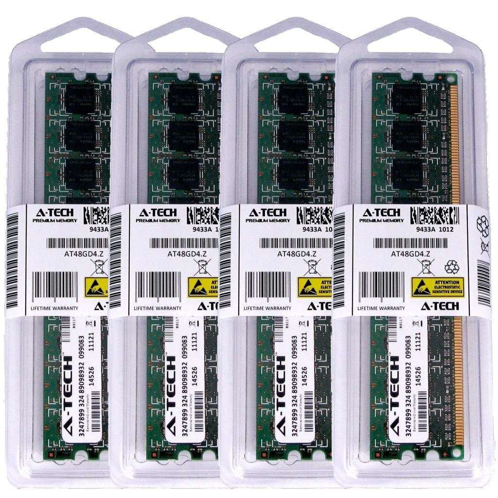 A-Tech Components 4GB KIT (4 x 1GB) For Dell Vostro 200 220 Mini Tower 220s Slim Tower 320 400 420 Tower 410 A180 Tower. DIMM DDR2 NON-ECC PC2-6400 800MHz RAM Memory. Genuine A-Tech Brand.