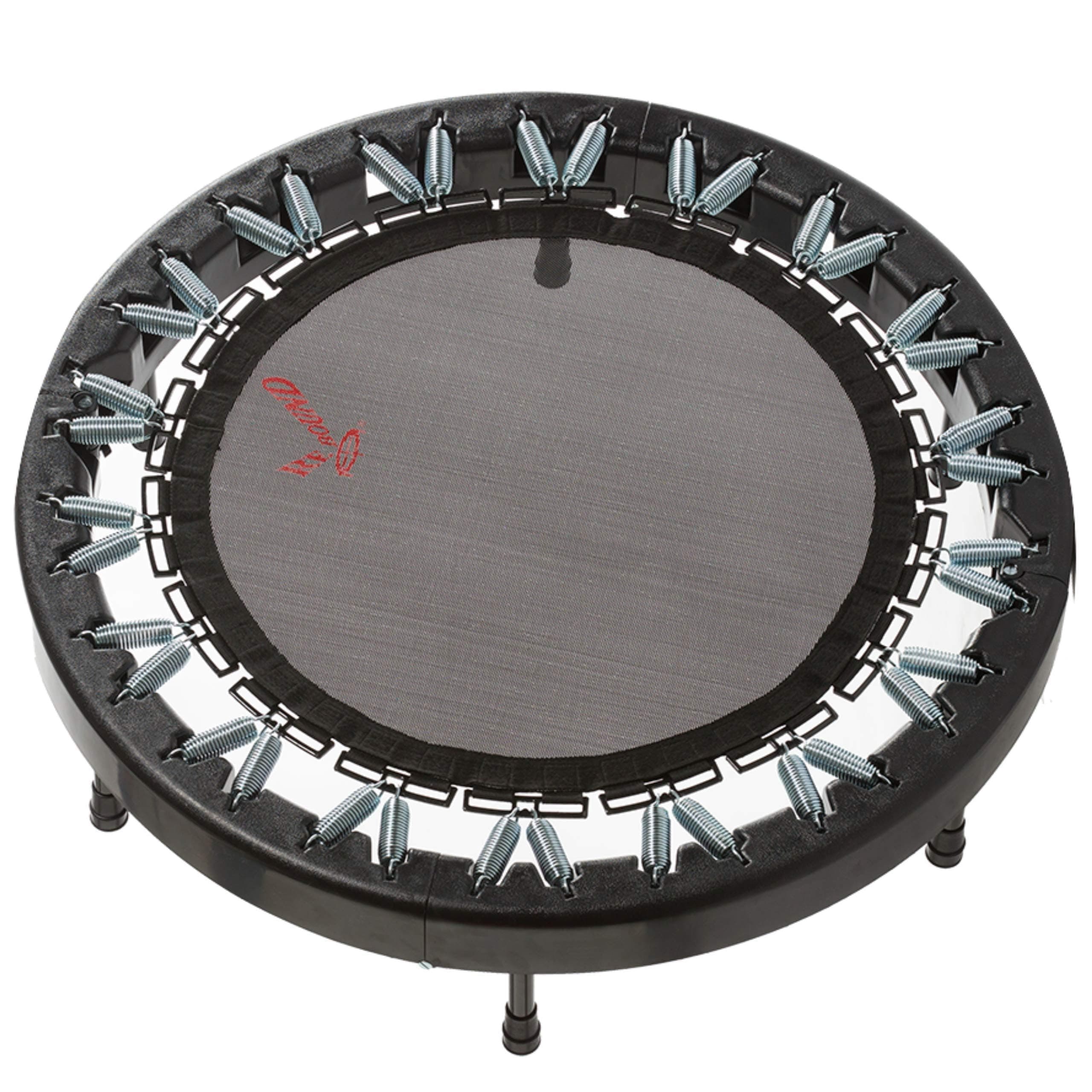 Ultimate Rebounder by Rebound Air | Foldable Mini Fitness Trampoline for Adults & Kids | Quarter-Fold Design w/Heavy Duty Springs for Indoor/Outdoor Exercise | Includes case & Trolley