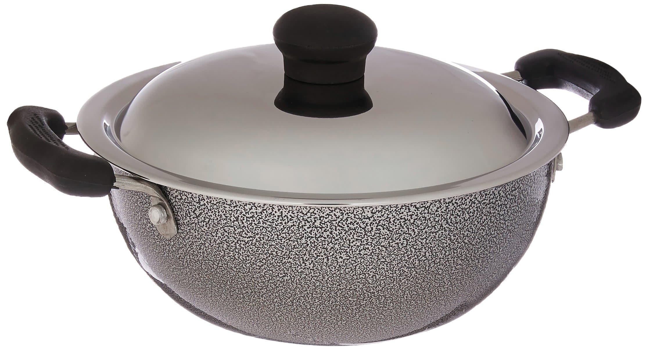 PrestigeManttra Omega Select Plus 200 Deep Fry pan, Kadai, Indian kadhai, Small, Black