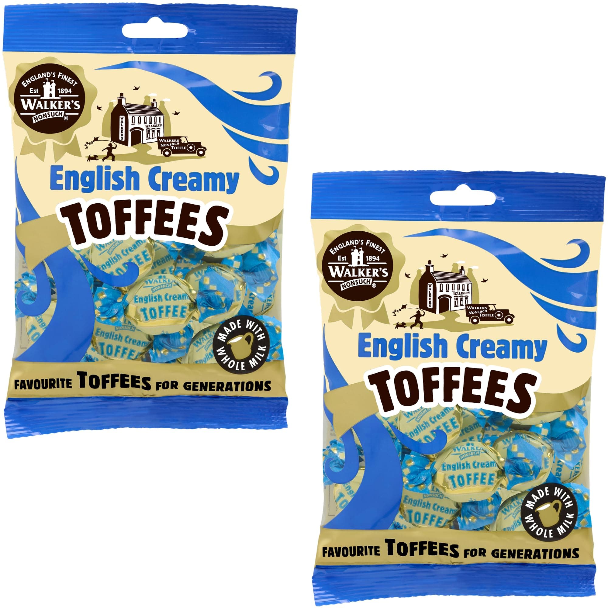 Walkers Nonsuch English Creamy Toffees, 5.3 oz., Two bags by Walkers Nonsuch