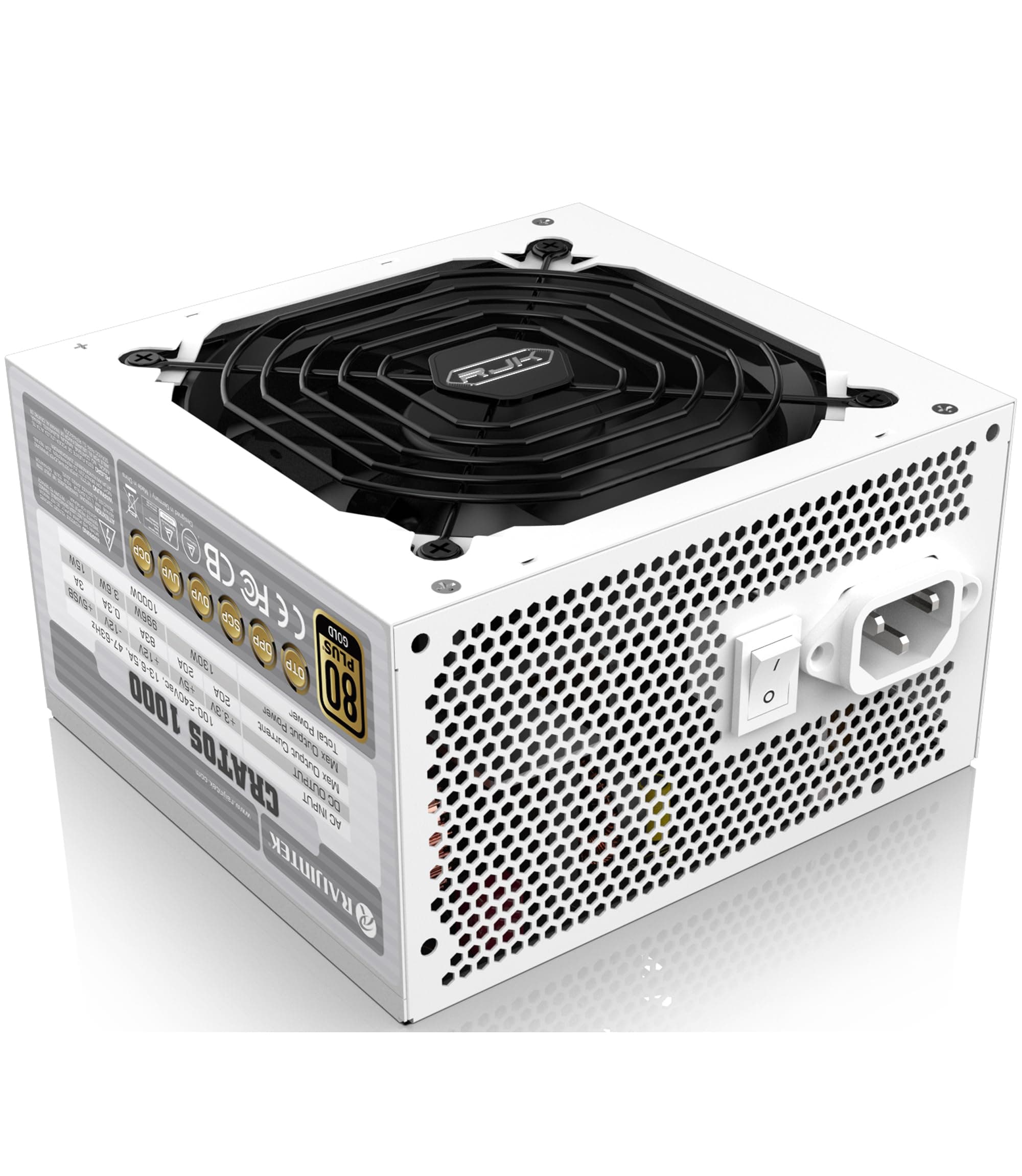 - RAIJINTEK CRATOS 1000 White, 80PLUS Gold, ATX3.1, 1000W, Full Modular Power Supply, 5 Years Warranty (0R30B00006)