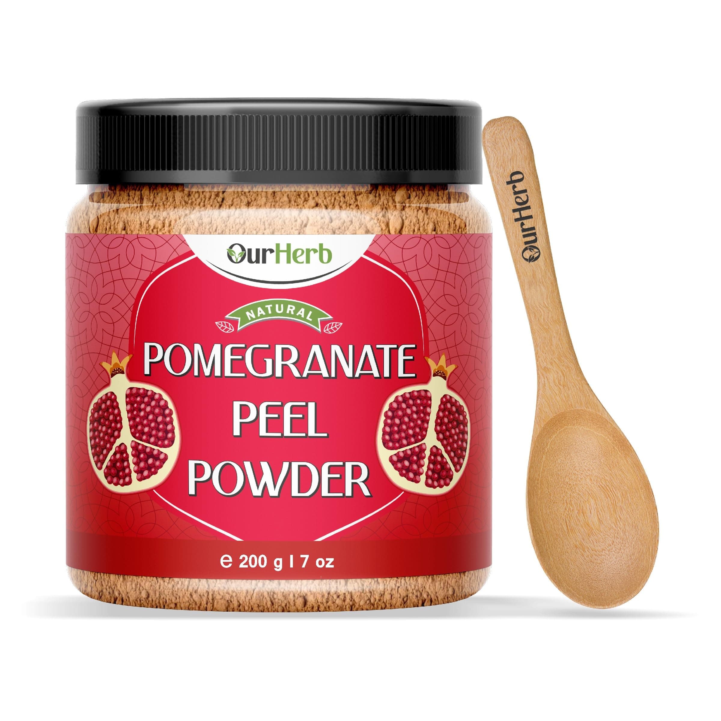 Pomegranate Peel Powder for Skin & Hair Care | Rich in Anti-oxidants | Supports Acne & Hair Fall Management | Anar Powder – 200g | 7 Oz