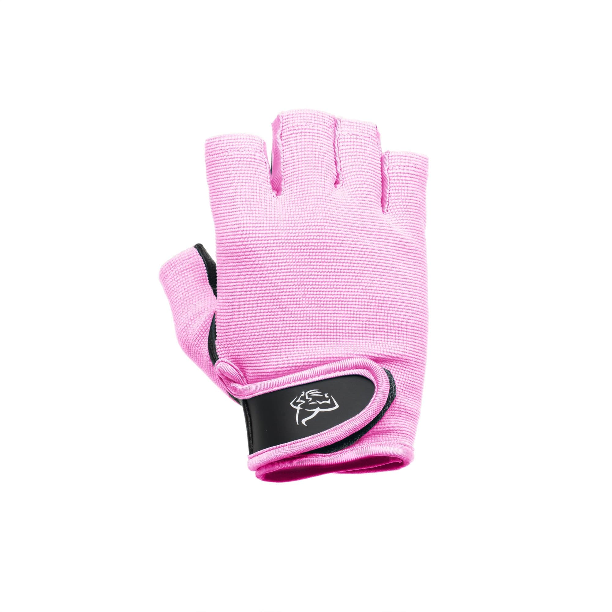 Weight Lifting Gloves Fingerless Gym Gloves for Women with Leather Palm, Pair – No Padding or Added Bulk on Palms (Pink, Large)