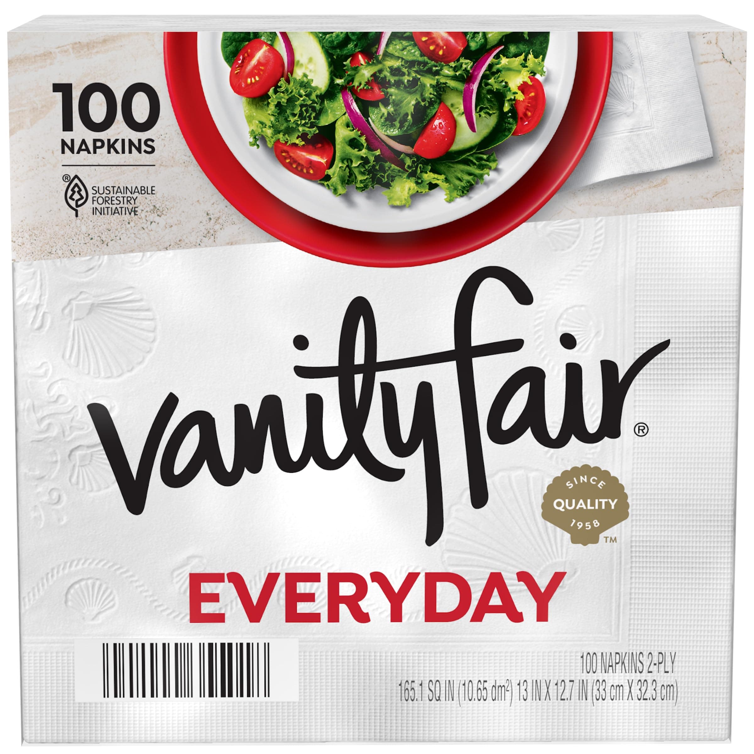 Premium Everyday 1-Ply White Paper Napkins-100 ct
