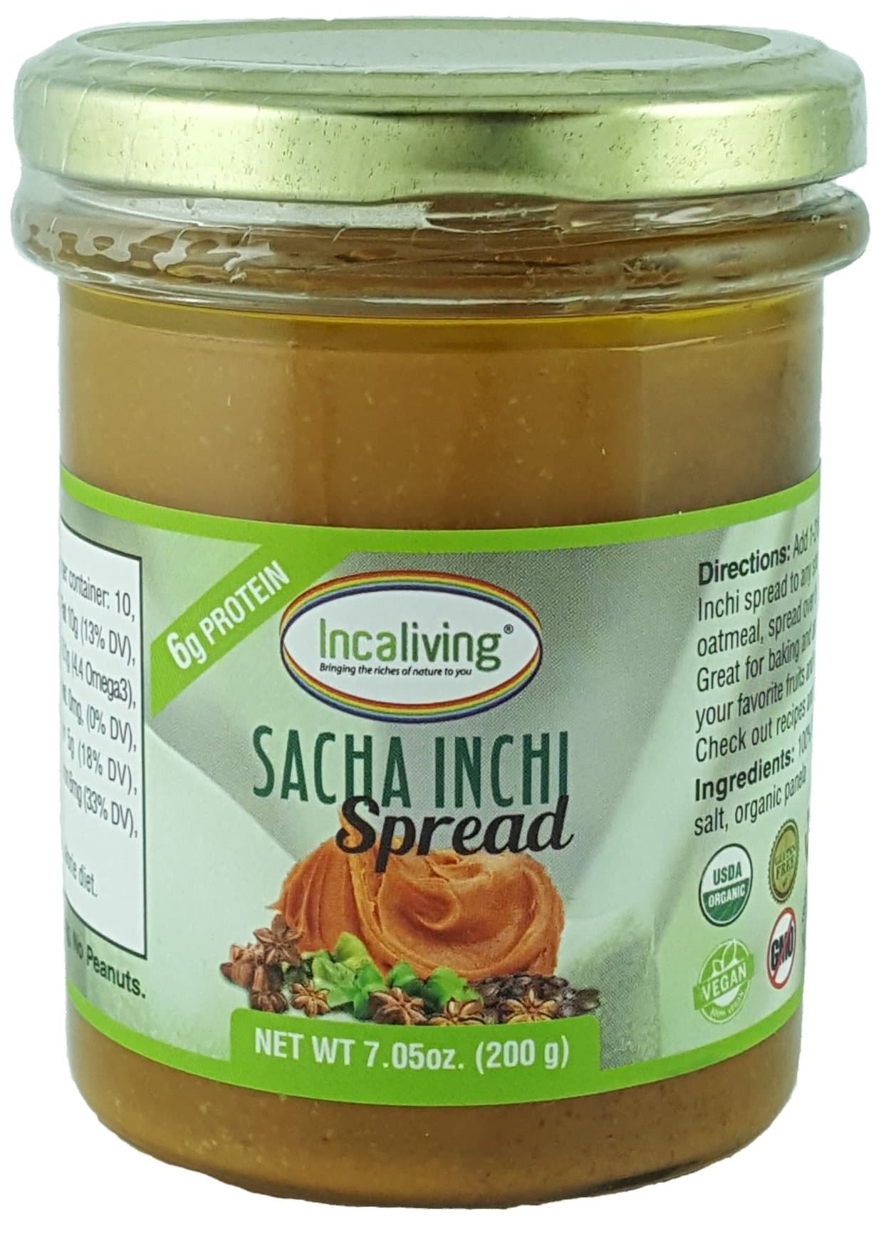 Organic Sacha Inchi Butter Spread by Incaliving (7.05oz)