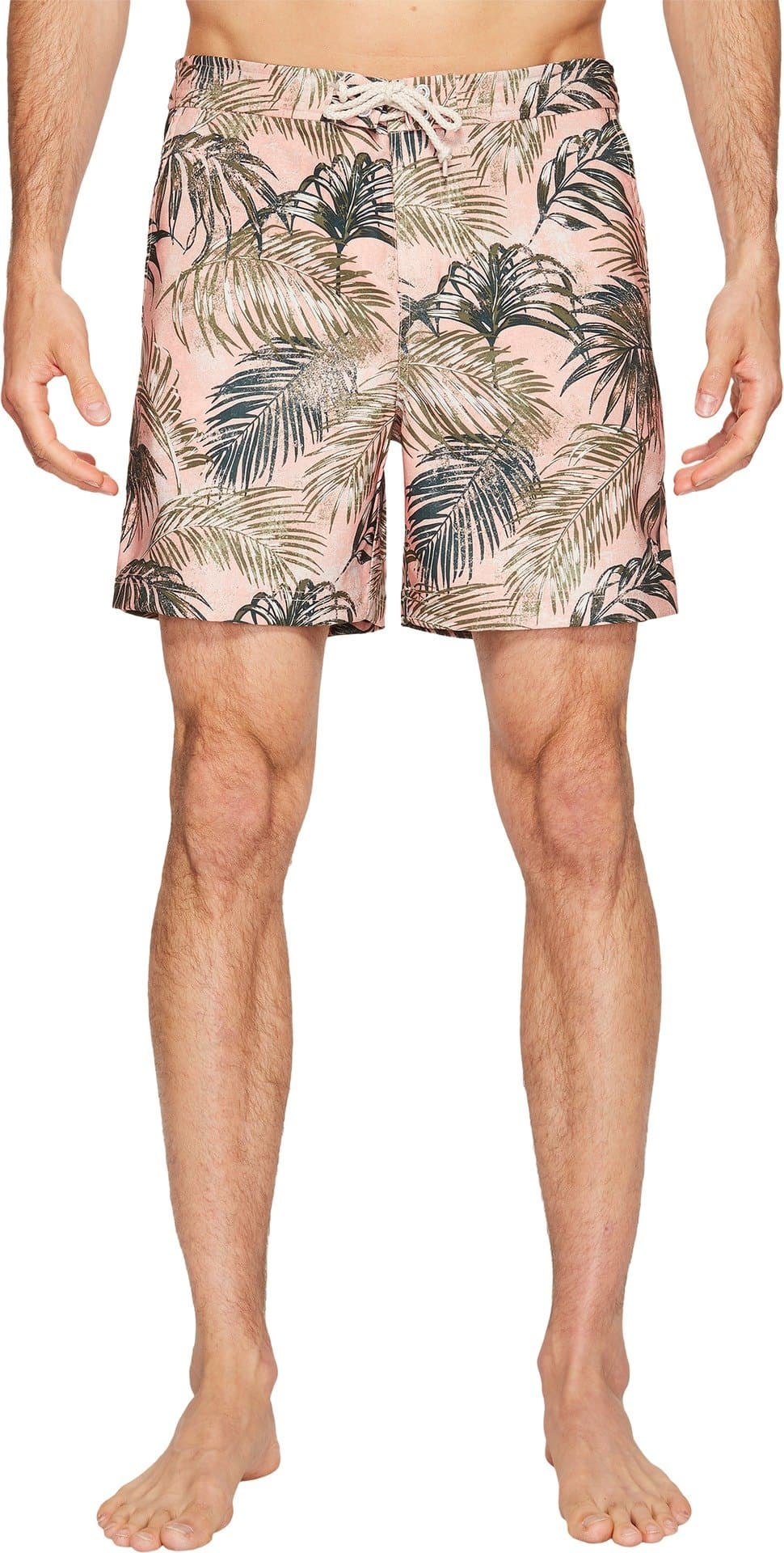 Original Penguin Men's Tropical Leaf Fixed Waist Swim Trunk