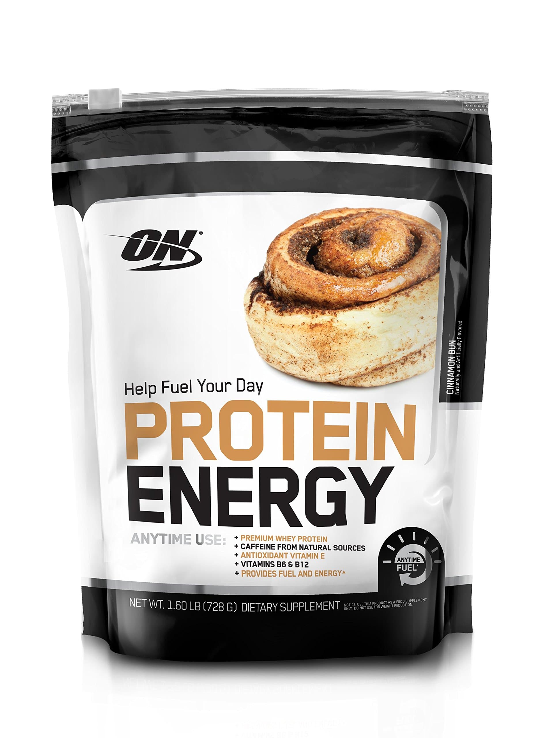 Optimum Nutrition Protein Energy Powder, Cinnamon Bun, 1.6 Pound