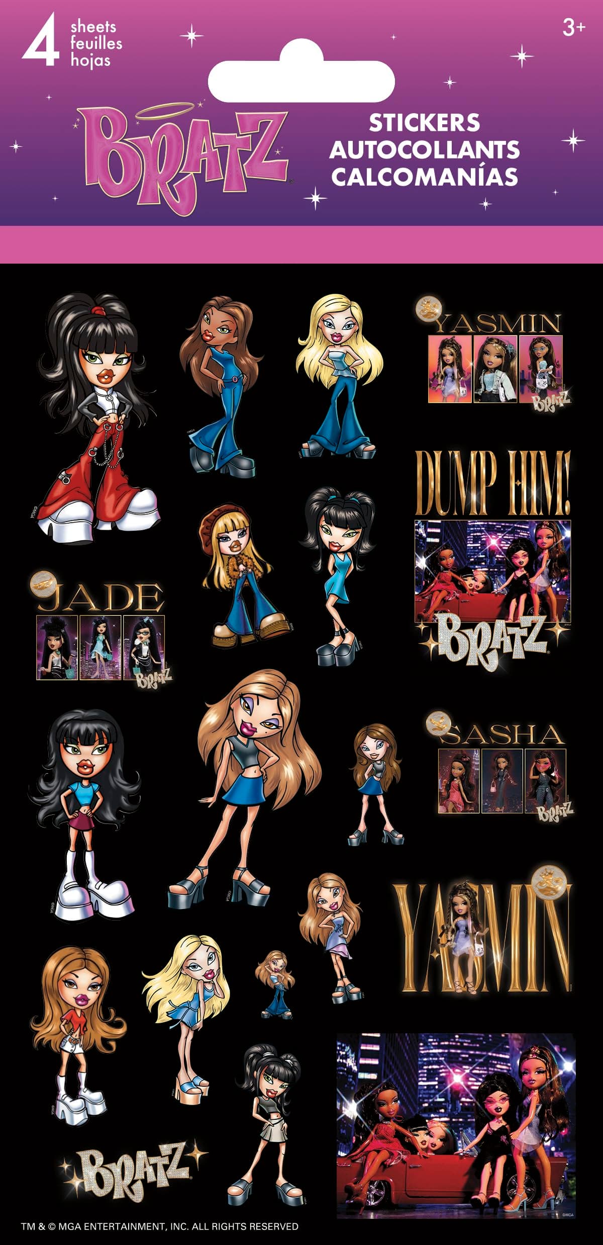 Bratz - Girls Night Out Standard Stickers - 4 Sheets