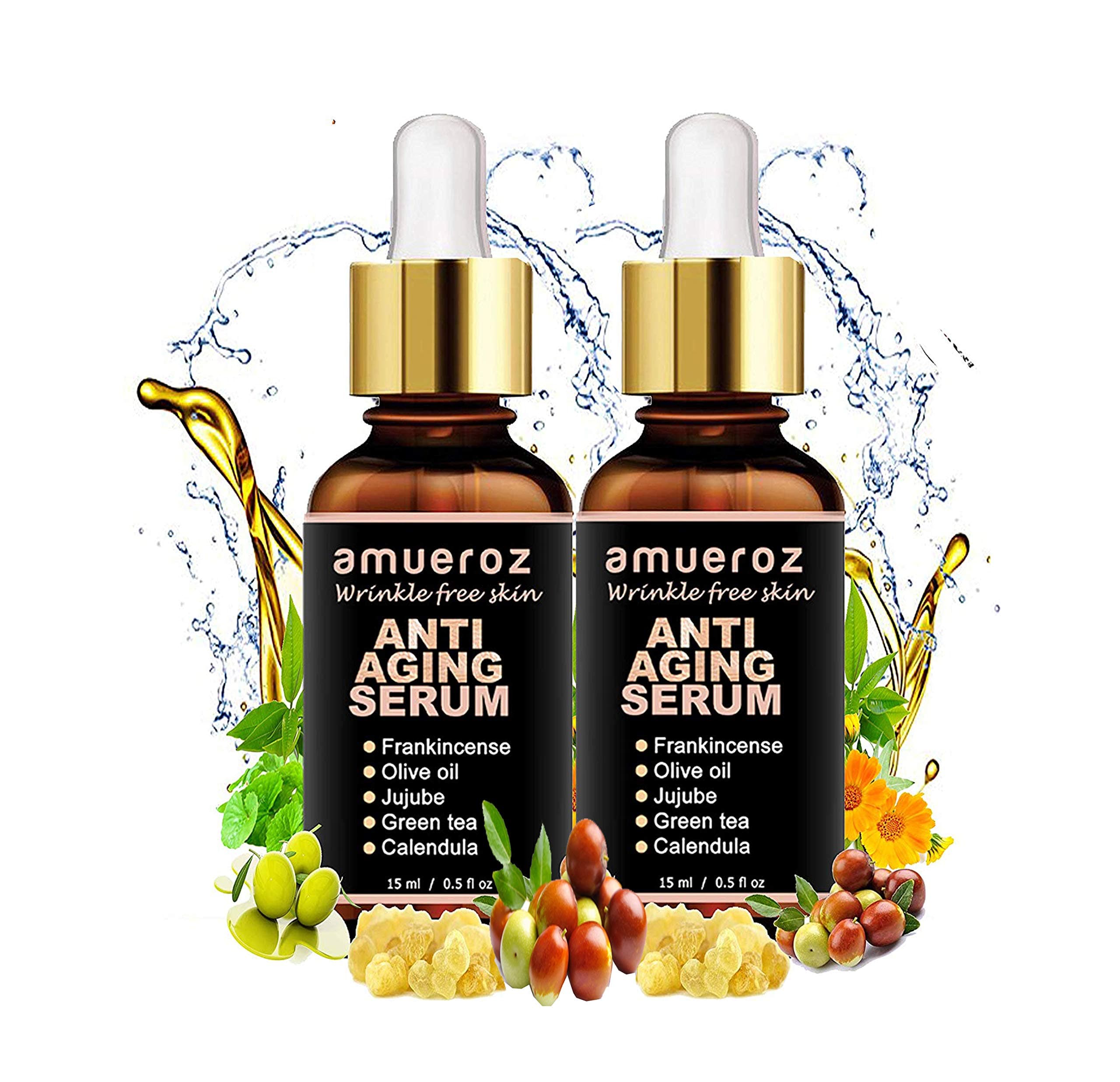24k gold Anti Aging serum | Active Anti-wrinkle Collagen Serum | Vitamin C serum PACK OF TWO -15ml