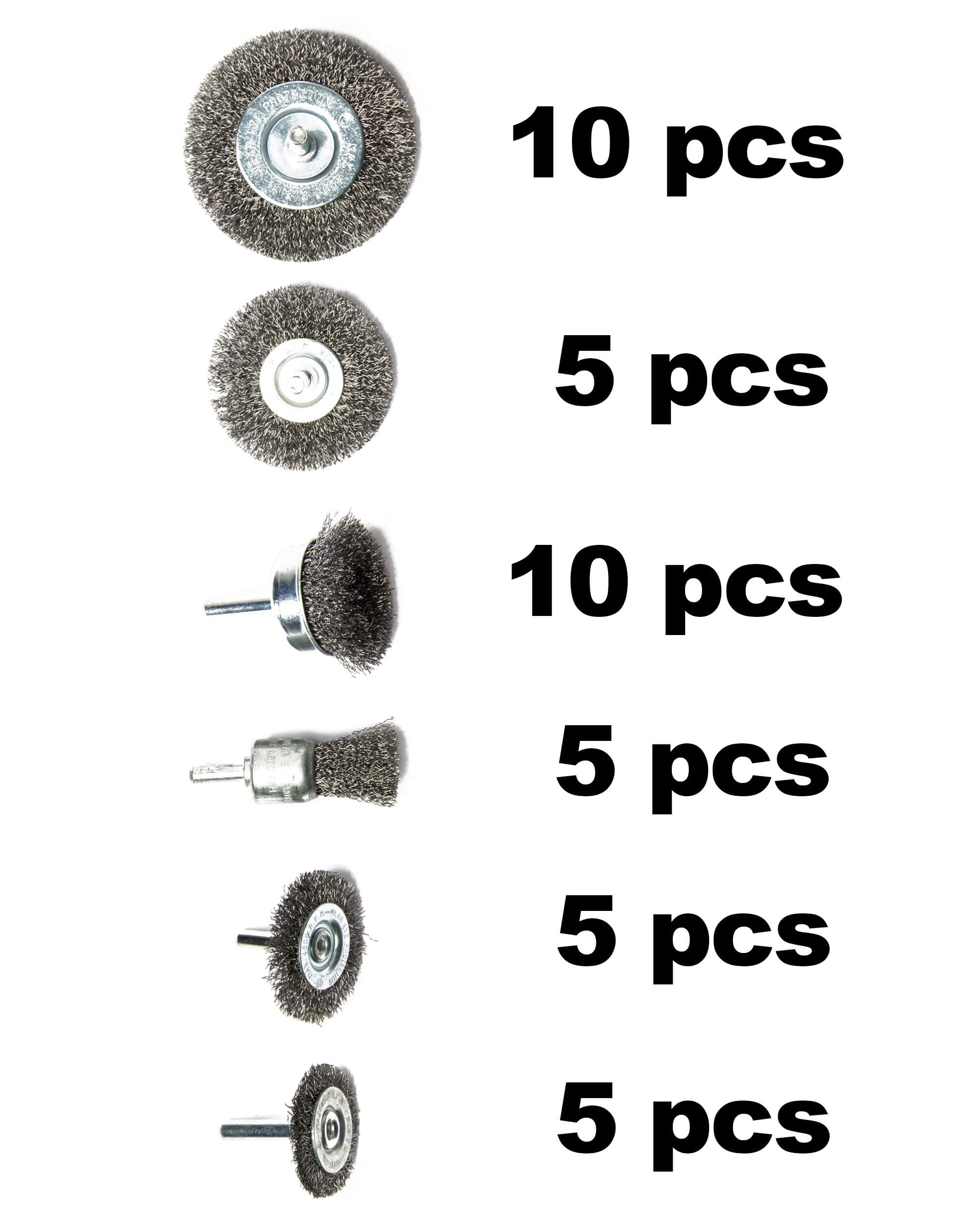 EHOMEA2ZWire Wheel Steel (40 Pack) Brush Cup for Drill 1/4 Inch Hex Shank for Cleaning Stripping Rotary Metal Power Drill Paint Rust Removal, for Power Drill Attachment (40)