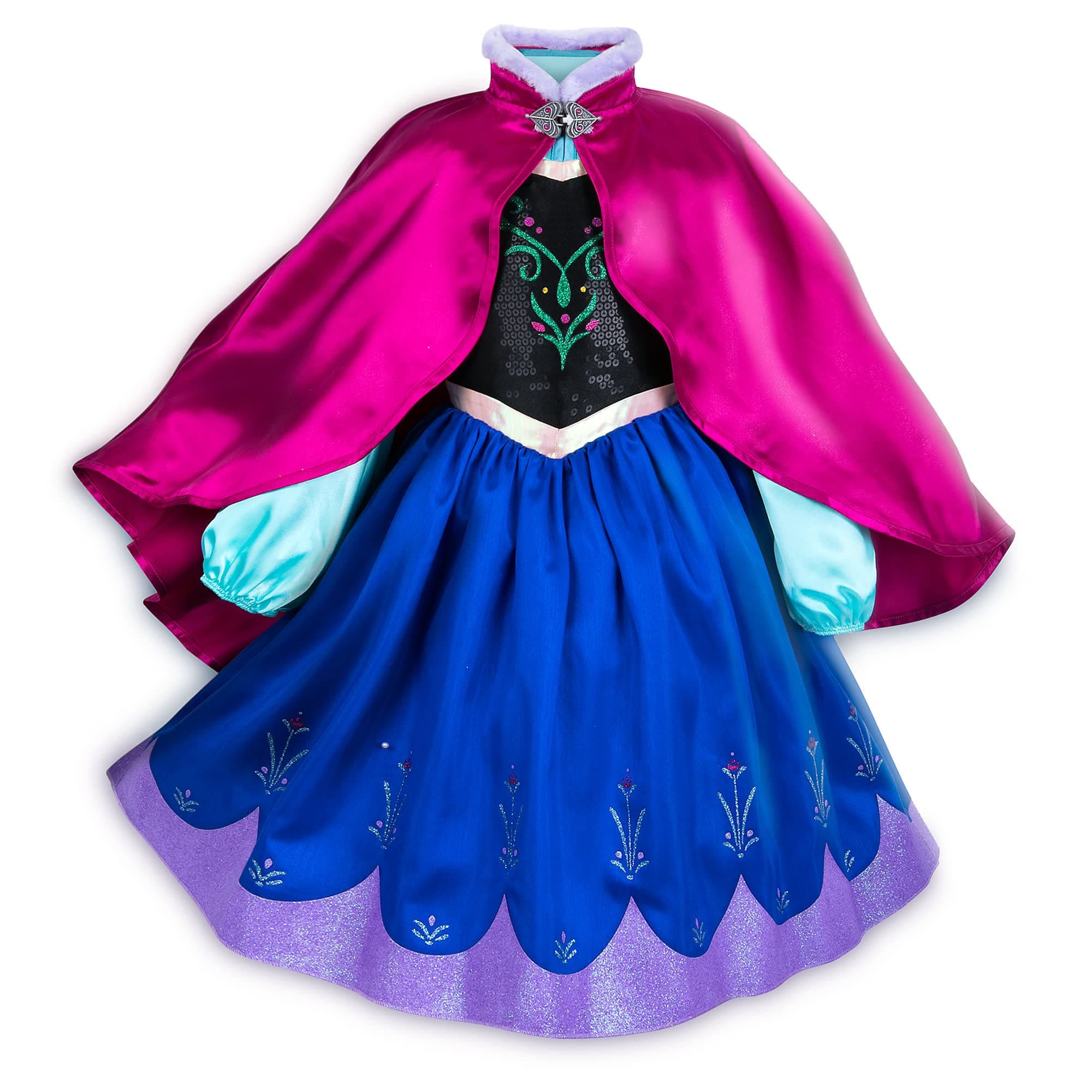 Disney Store Girl's Anna Costume for Kids – Frozen - Size 7/8, Multicolored